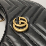 Gucci GG Marmont Half Moon Hobo Matelasse Leather Small — thumbnail 9