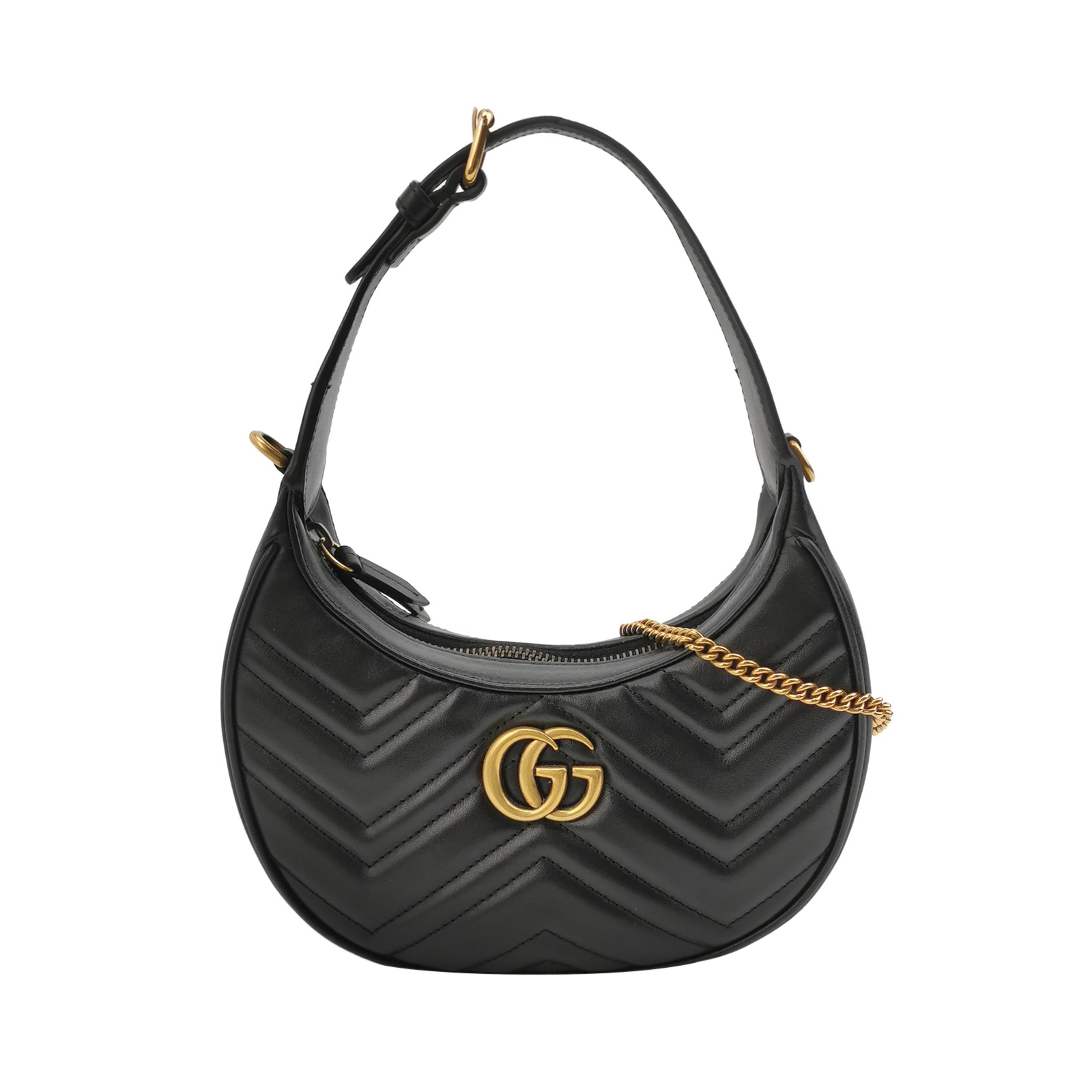 Gucci GG Marmont Half Moon Hobo Matelasse Leather Small — photo 1 of 20