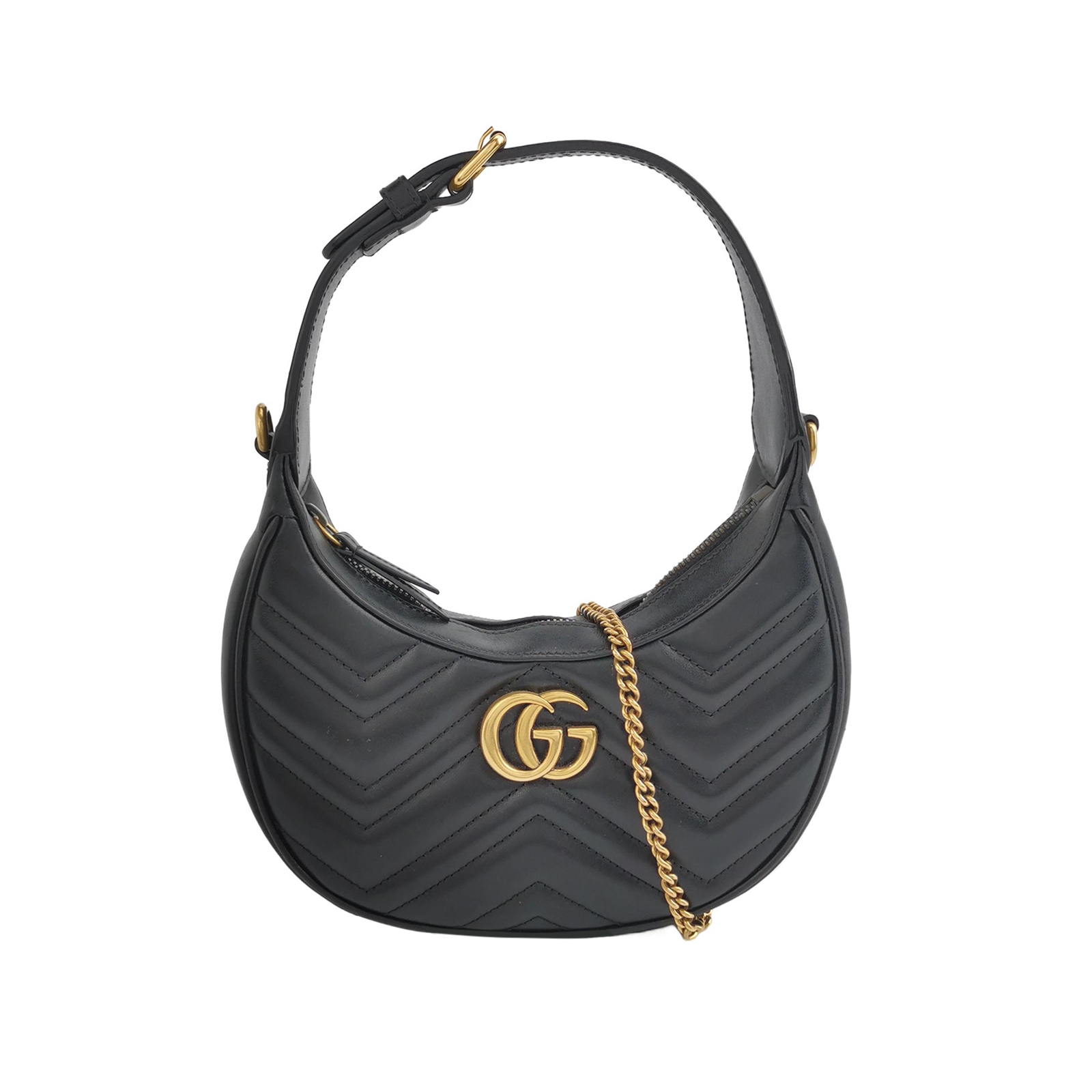 Gucci GG Marmont Half Moon Hobo Matelasse Leather Small — photo 1 of 14
