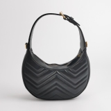 Gucci GG Marmont Half Moon Hobo Matelasse Leather Small — thumbnail 5