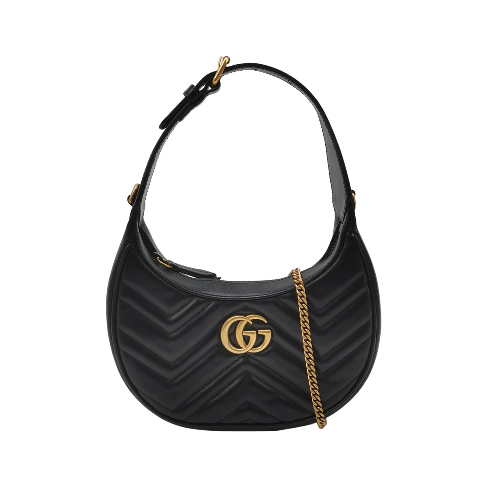 Gucci GG Marmont Half Moon Hobo Matelasse Leather Small — photo 1 of 19