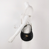 Gucci GG Marmont Half Moon Hobo Matelasse Leather Small — thumbnail 2