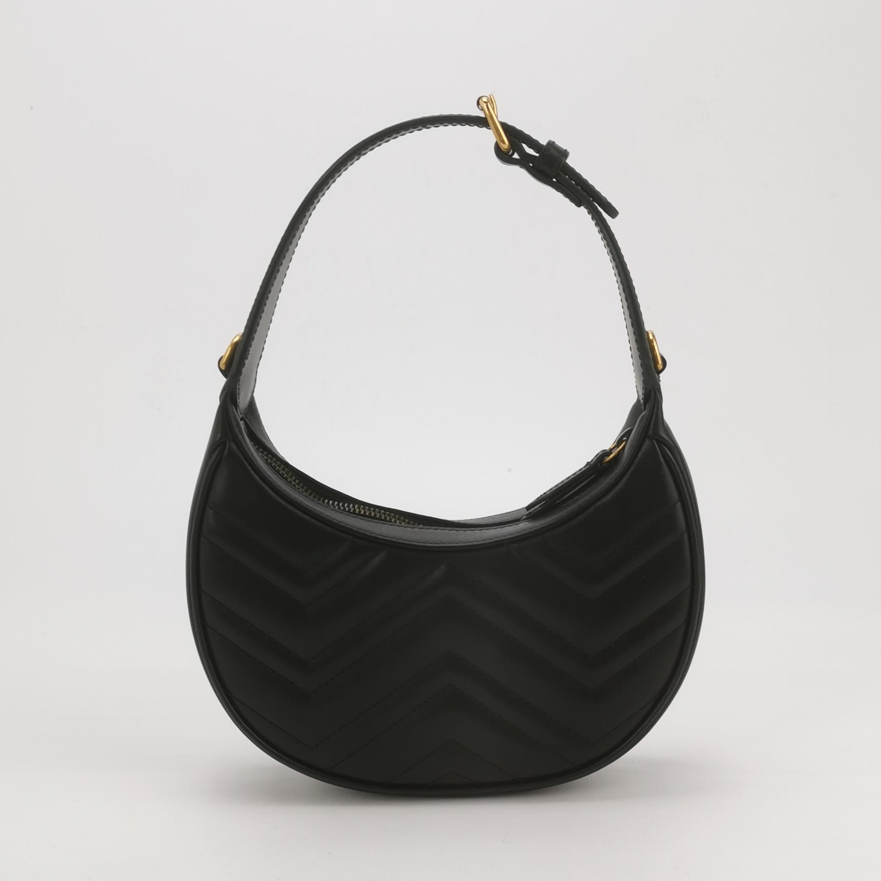 Gucci GG Marmont Half Moon Hobo Matelasse Leather Small — photo 5 of 11