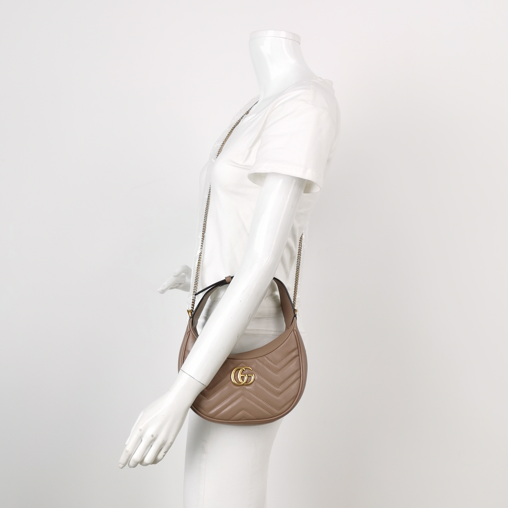 Gucci GG Marmont Half Moon Hobo Matelasse Leather Small — alternate view