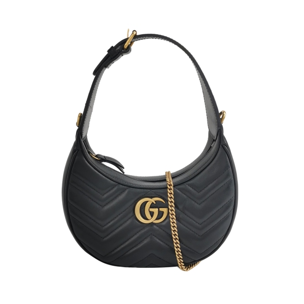 Gucci GG Marmont Half Moon Hobo Matelasse Leather Small — pre-owned, Vierlot