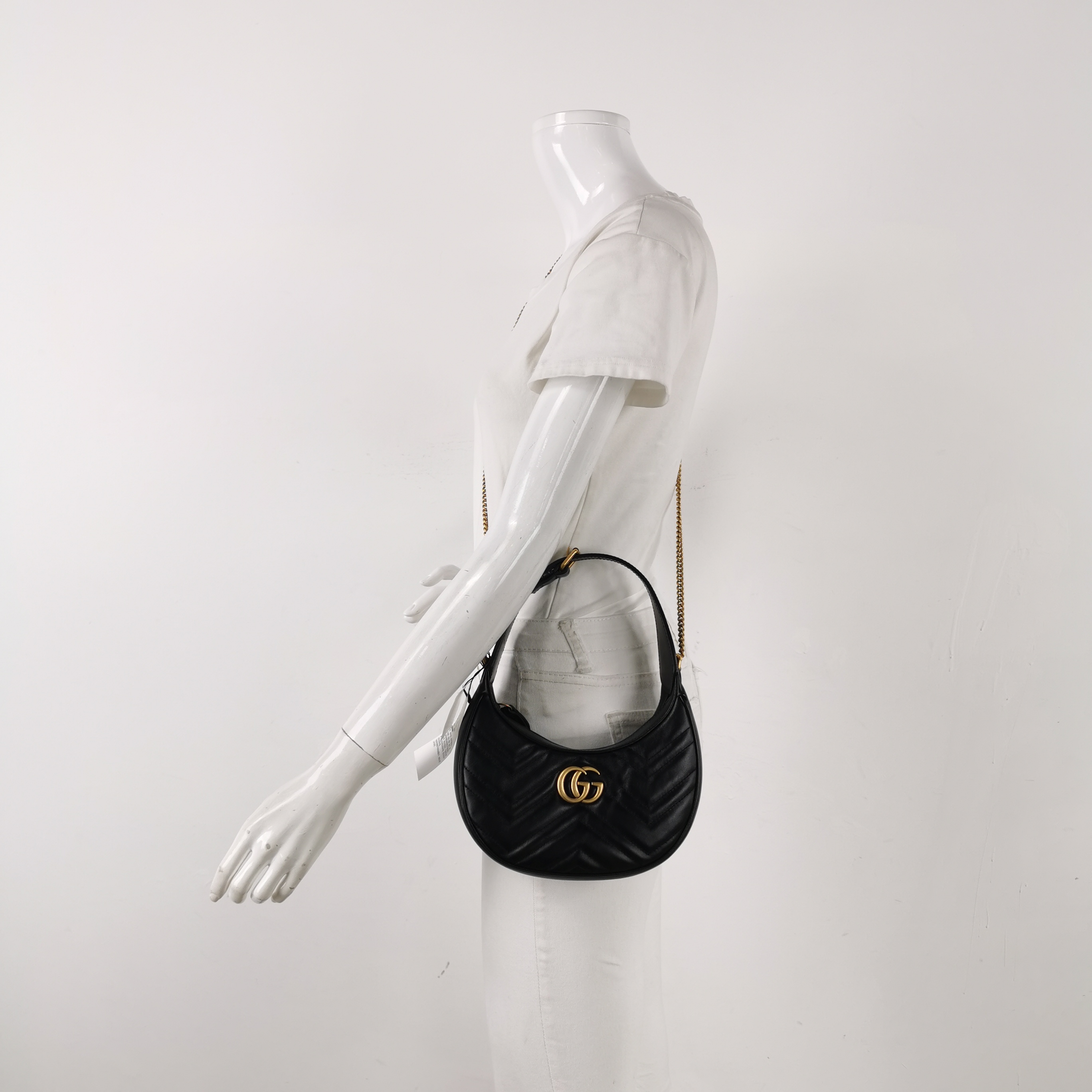 Gucci GG Marmont Half Moon Hobo Matelasse Leather Small — alternate view
