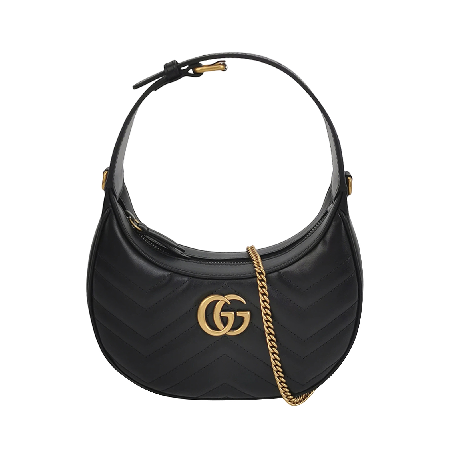 Gucci GG Marmont Half Moon Hobo Matelasse Leather Small — photo 1 of 10