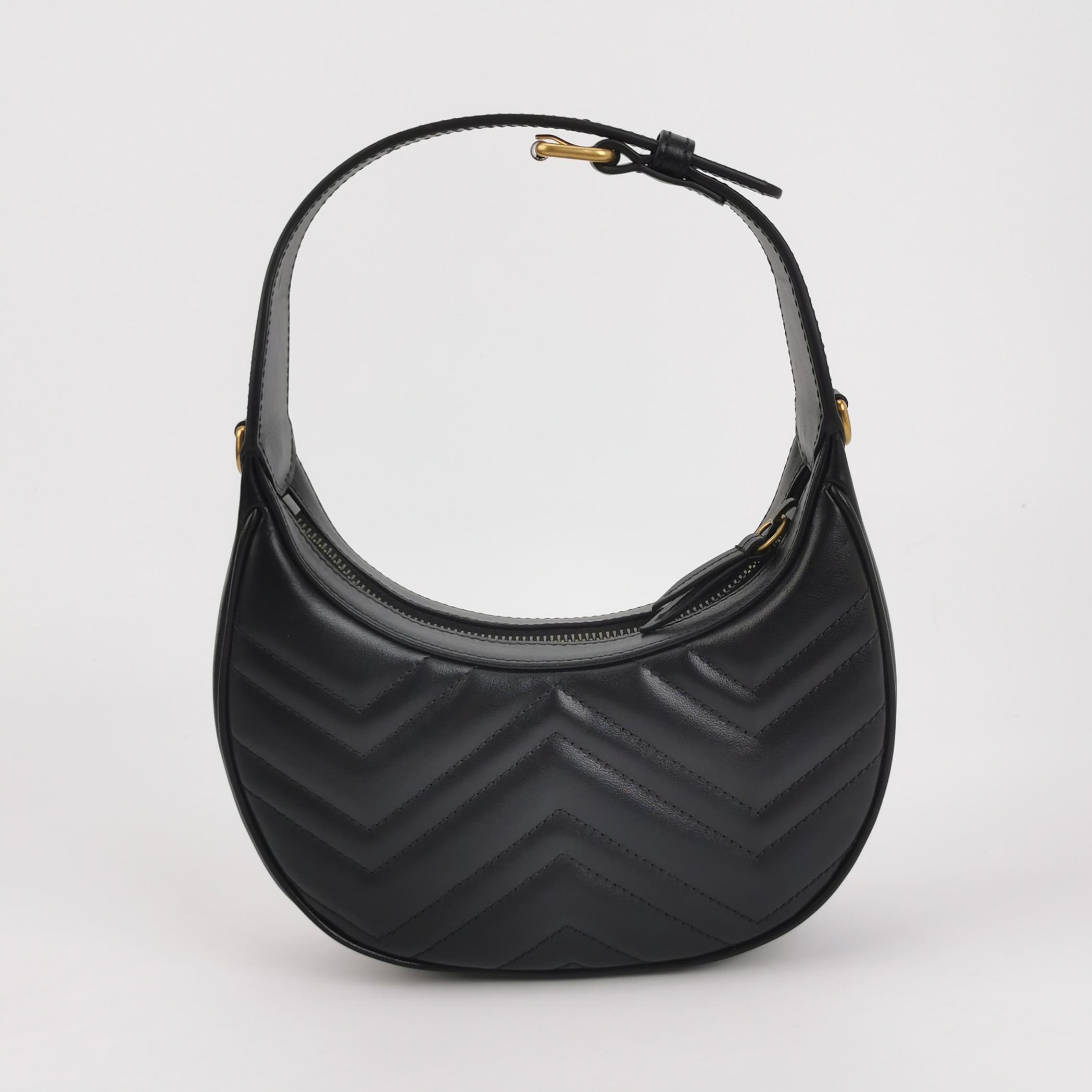 Gucci GG Marmont Half Moon Hobo Matelasse Leather Small — photo 5 of 10