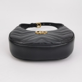 Gucci GG Marmont Half Moon Hobo Matelasse Leather Small — thumbnail 6