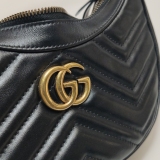 Gucci GG Marmont Half Moon Hobo Matelasse Leather Small — thumbnail 11