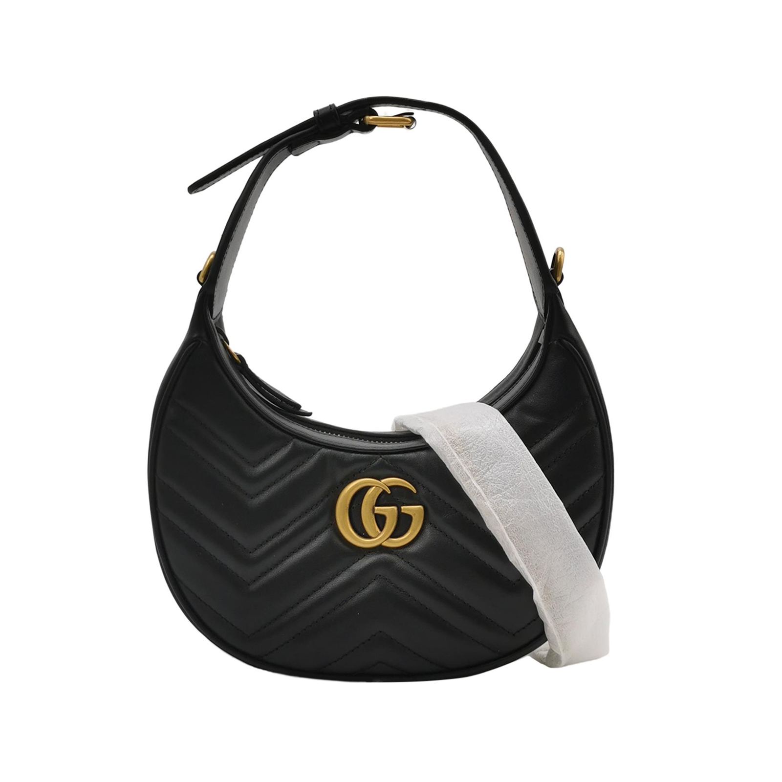 Gucci GG Marmont Half Moon Hobo Matelasse Leather Small — photo 1 of 10