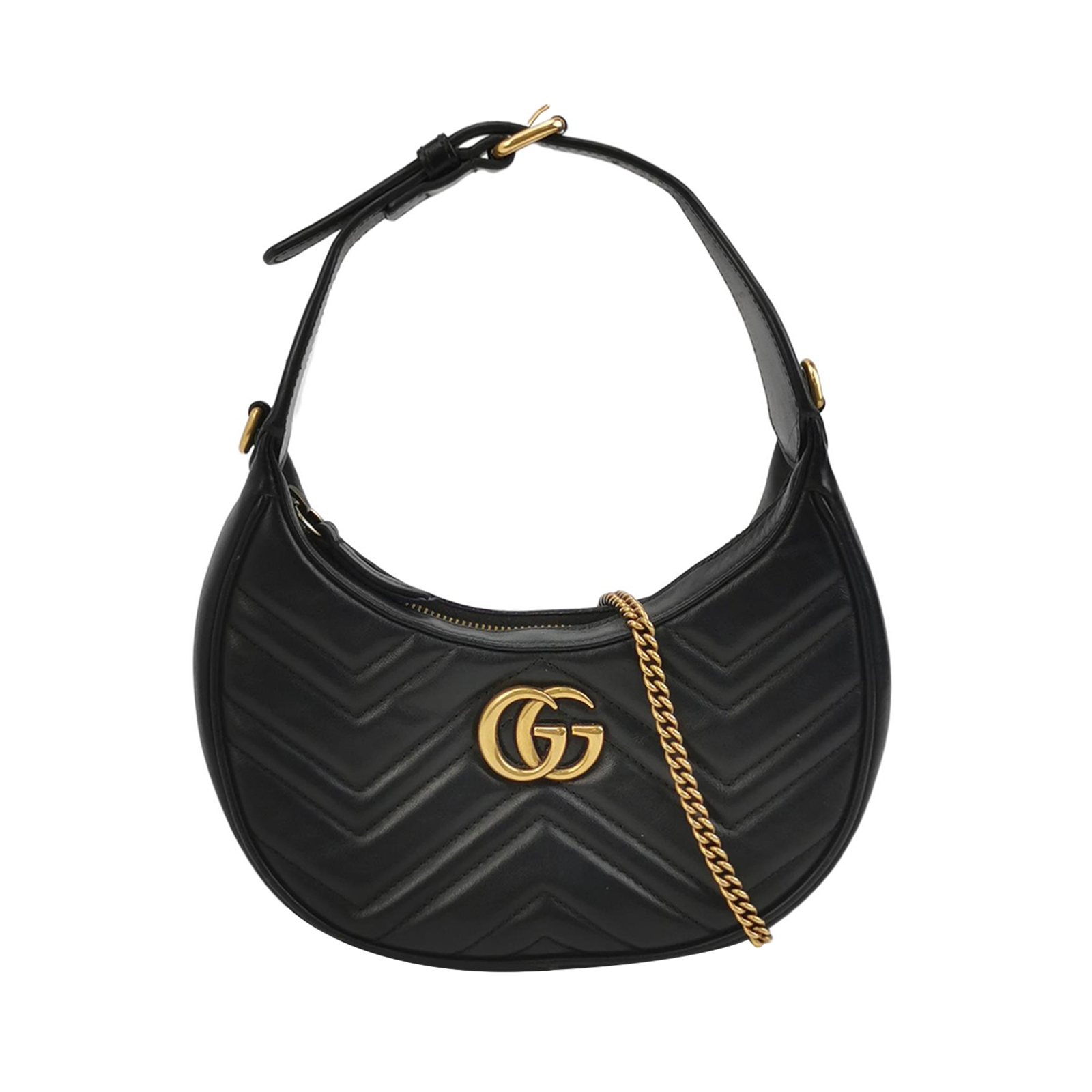 Gucci GG Marmont Half Moon Hobo Matelasse Leather Small — photo 1 of 15