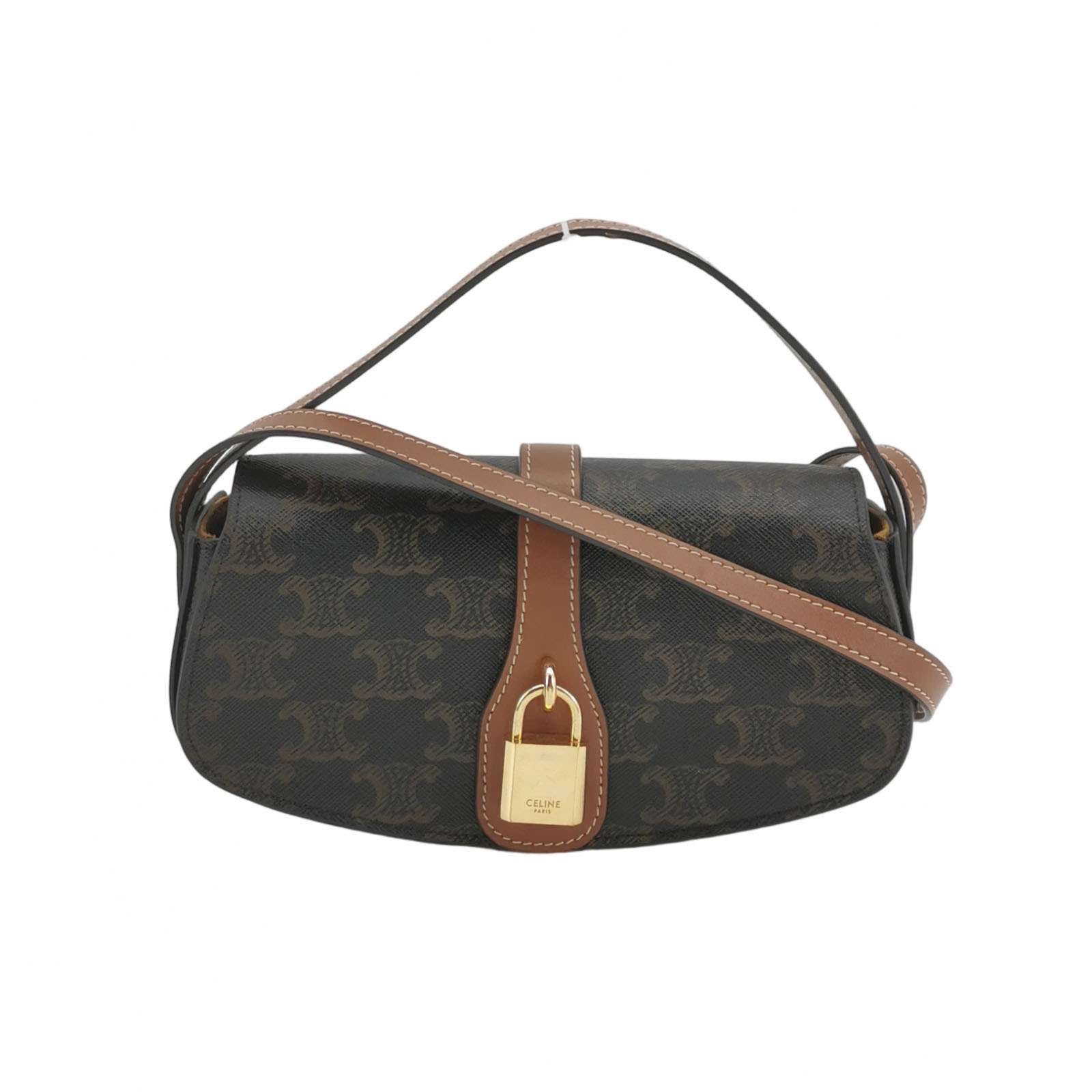 Celine Tabou Clutch with Strap Triomphe Coated Canvas — photo 1 of 14