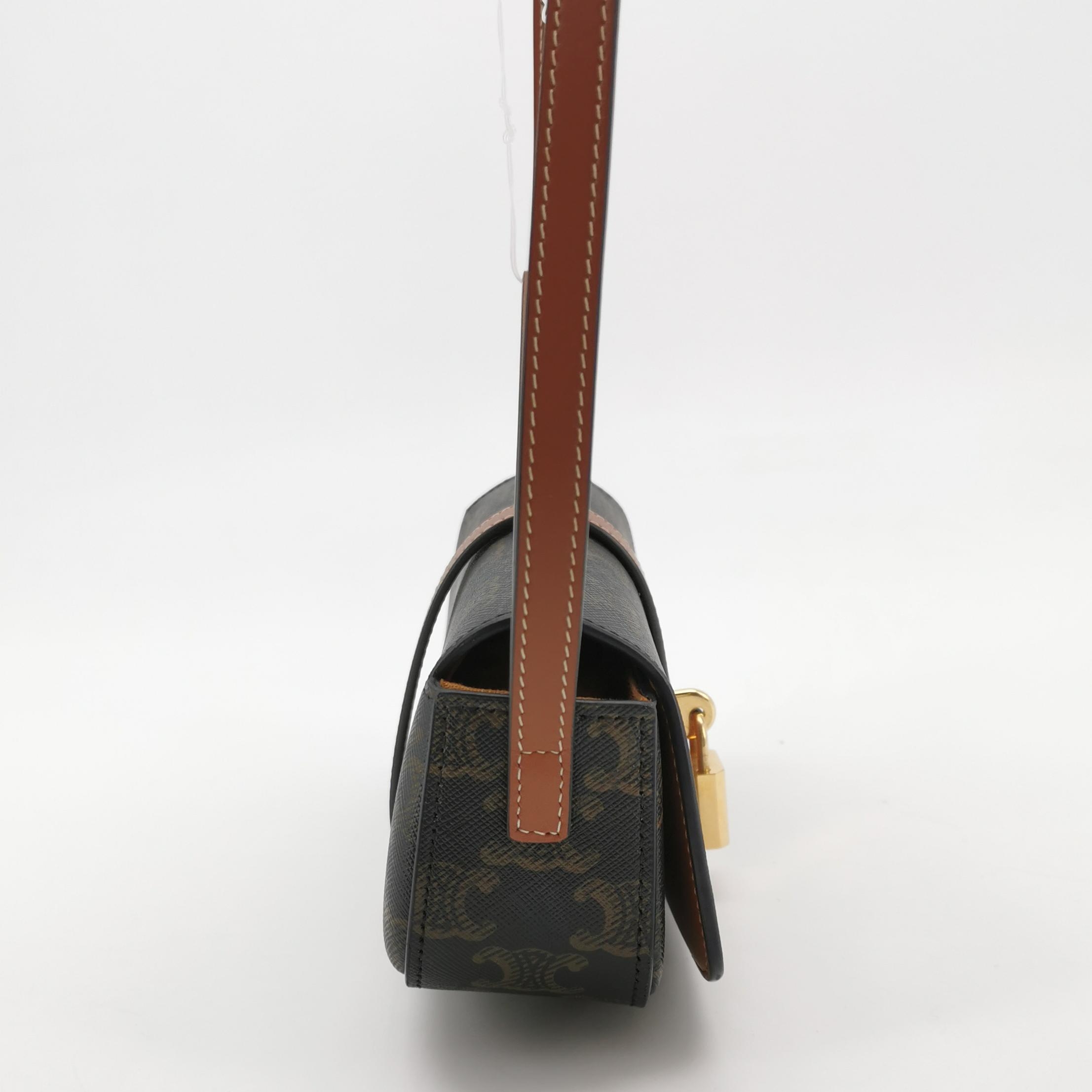 Celine Tabou Clutch with Strap Triomphe Coated Canvas — photo 4 of 14