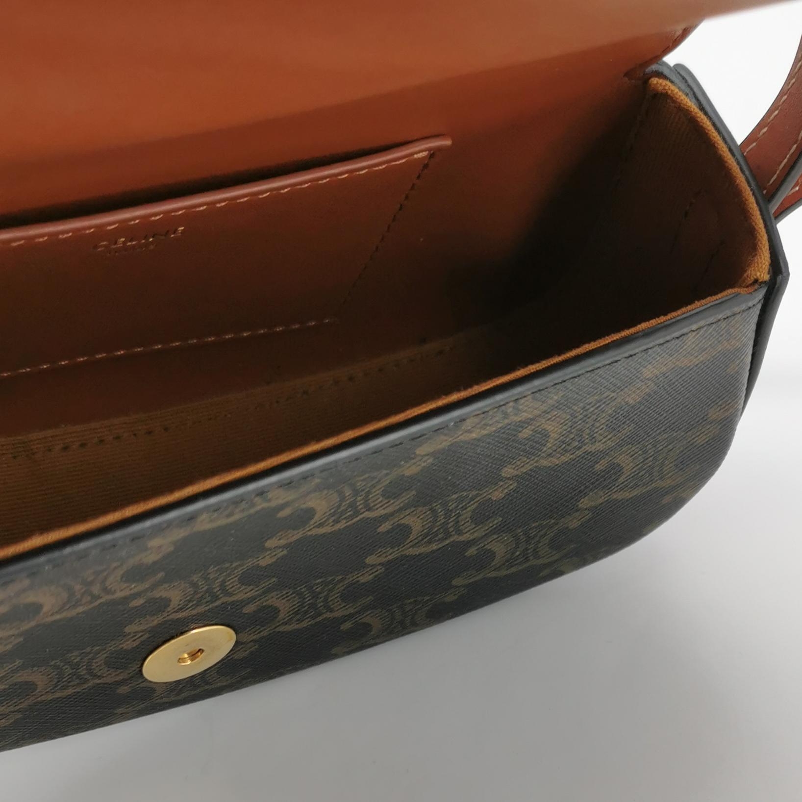 Celine Tabou Clutch with Strap Triomphe Coated Canvas — photo 7 of 14