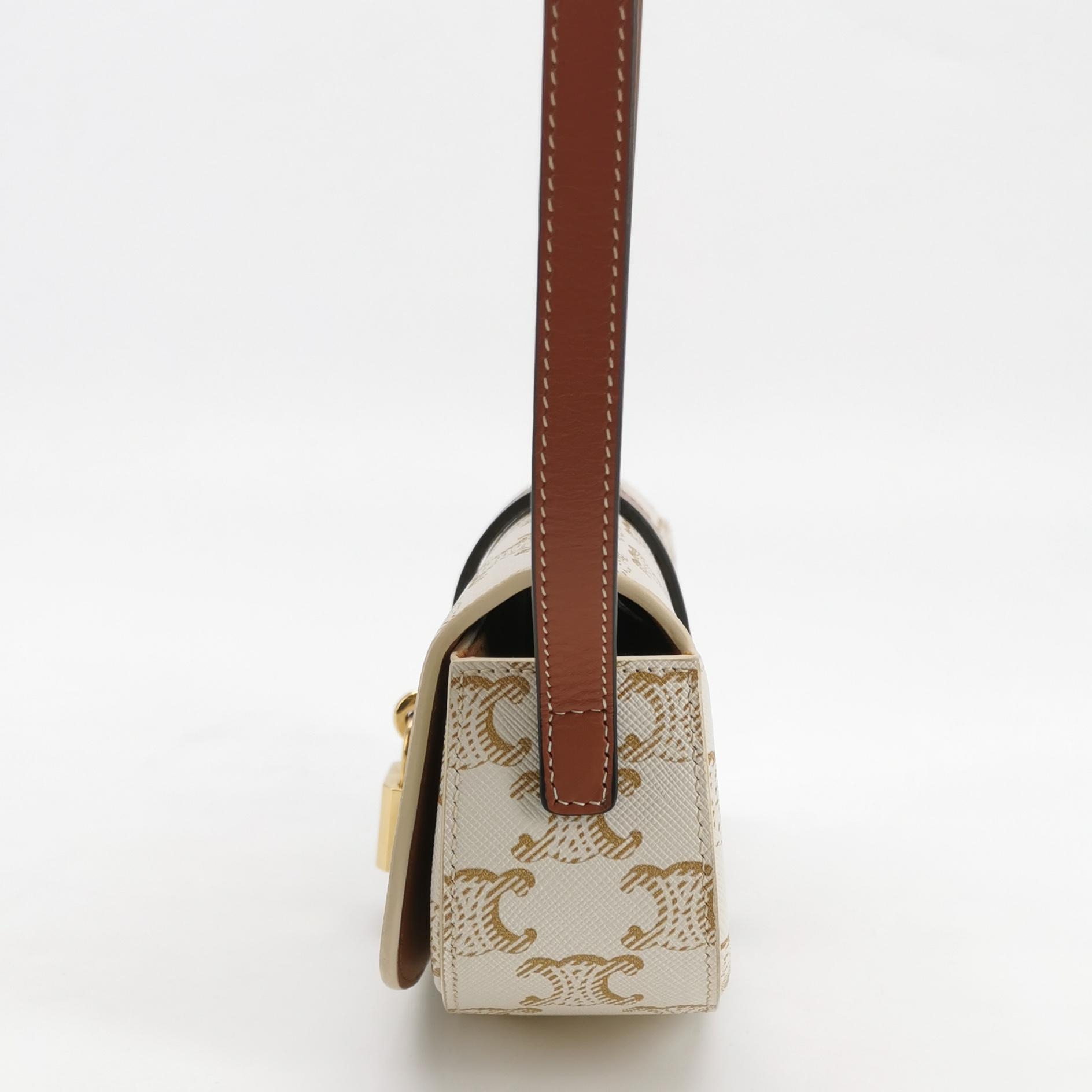 Celine Tabou Clutch with Strap Triomphe Coated Canvas — photo 3 of 16