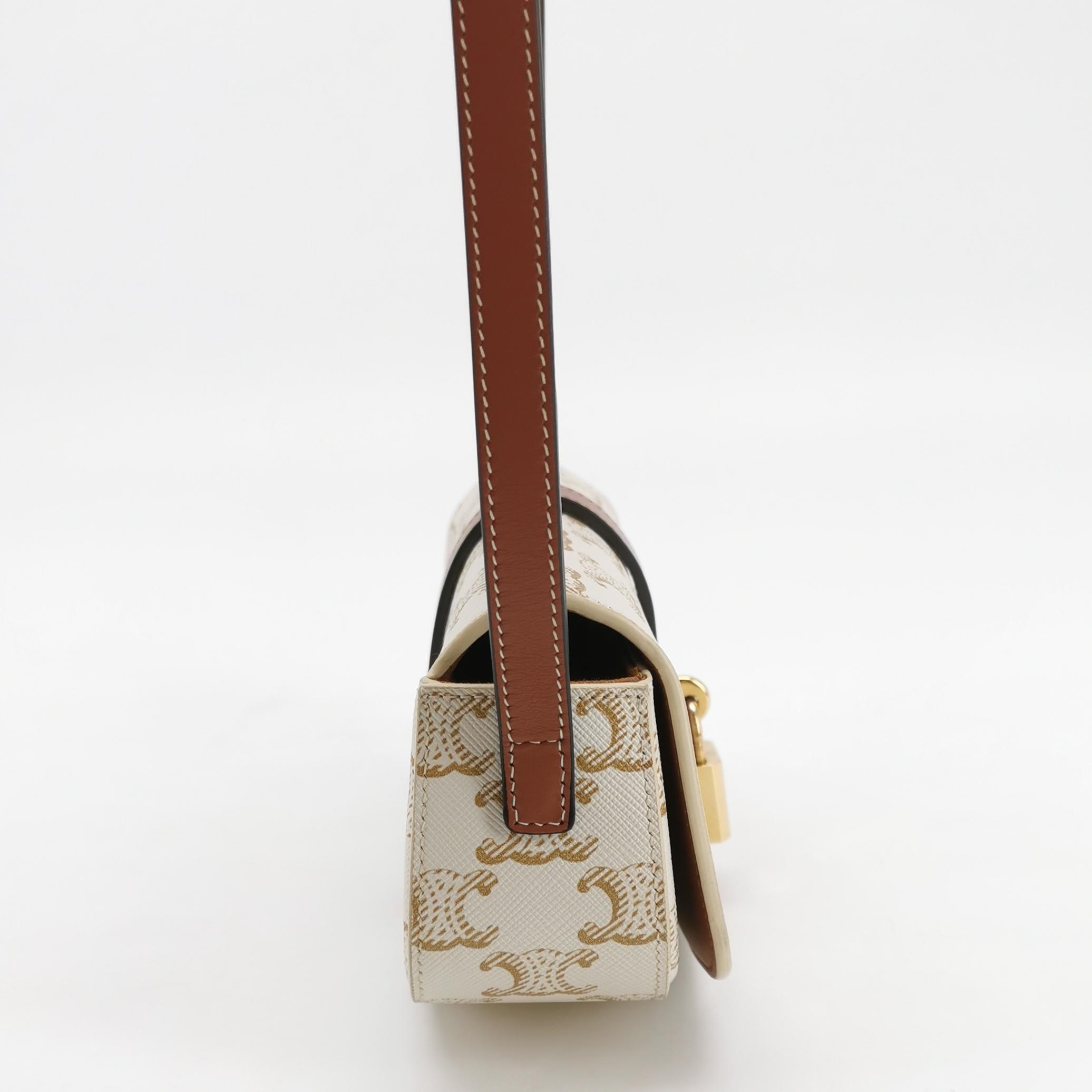 Celine Tabou Clutch with Strap Triomphe Coated Canvas — photo 4 of 16