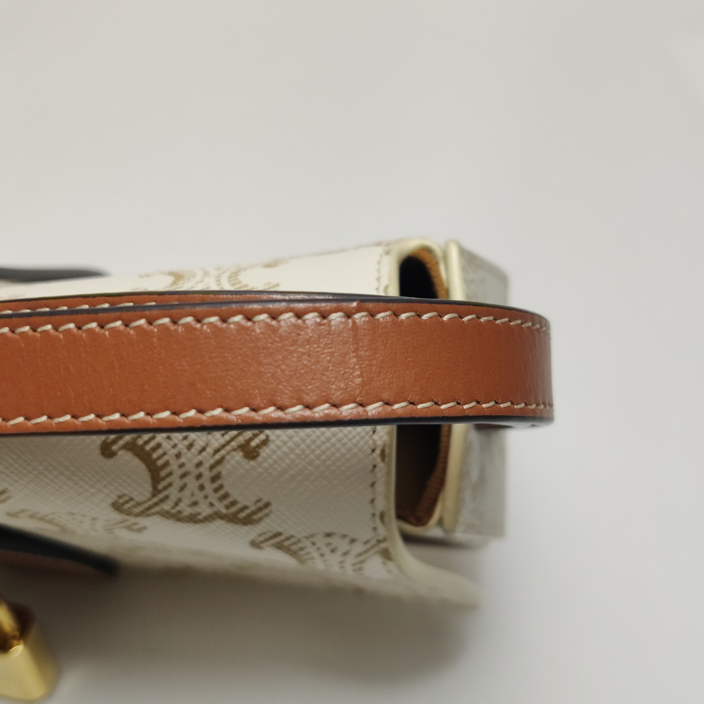 Celine Tabou Clutch with Strap Triomphe Coated Canvas — photo 10 of 16