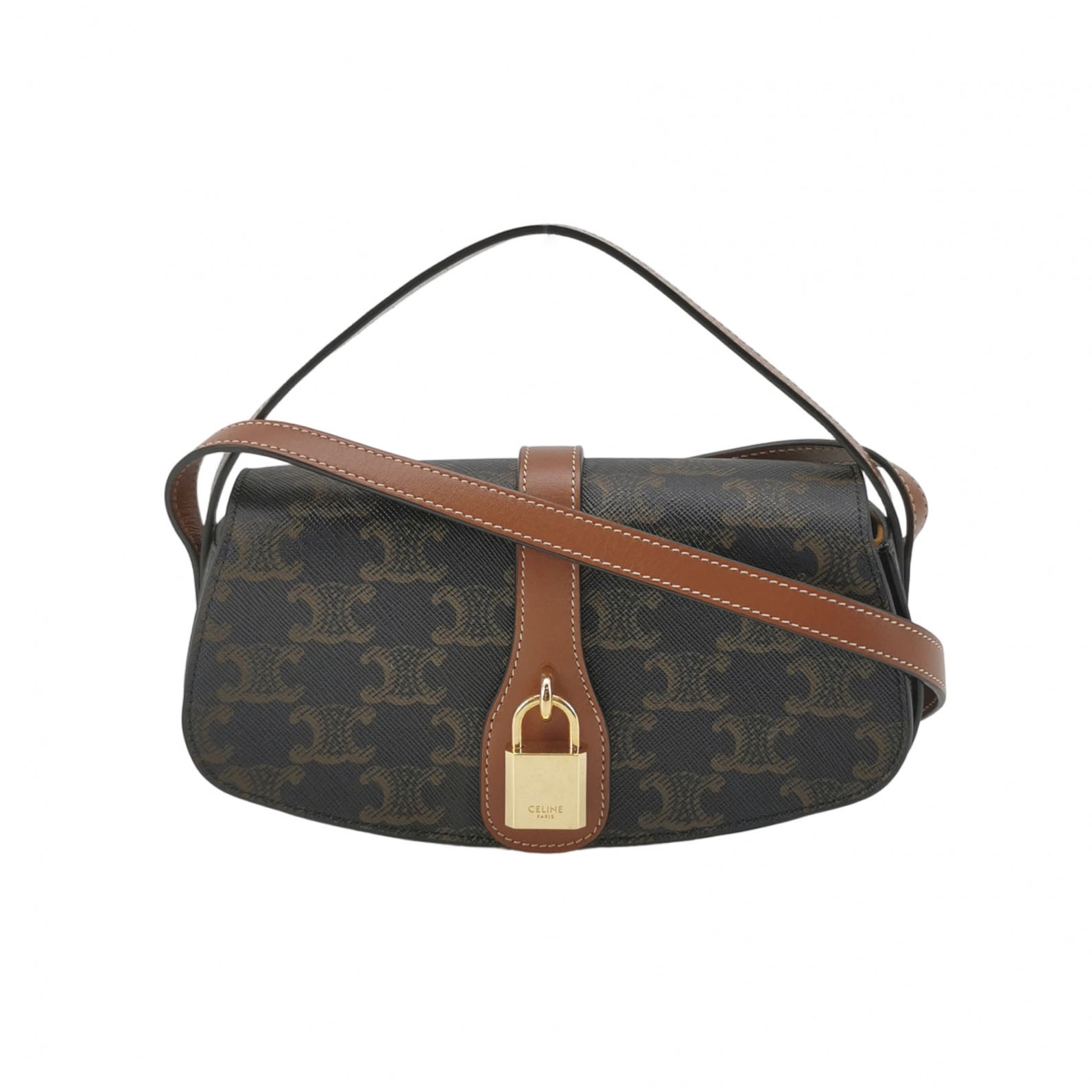 Celine Tabou Clutch with Strap Triomphe Coated Canvas — photo 1 of 12