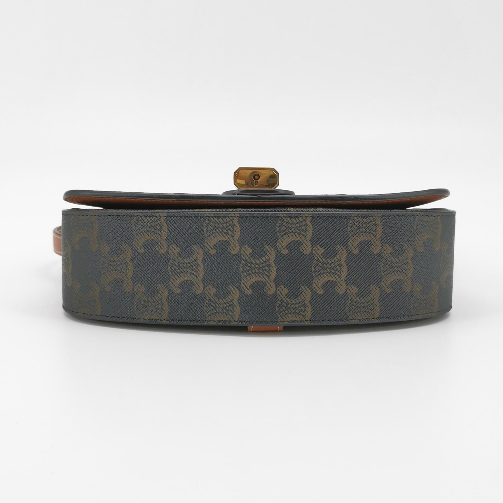 Celine Tabou Clutch with Strap Triomphe Coated Canvas — photo 6 of 12
