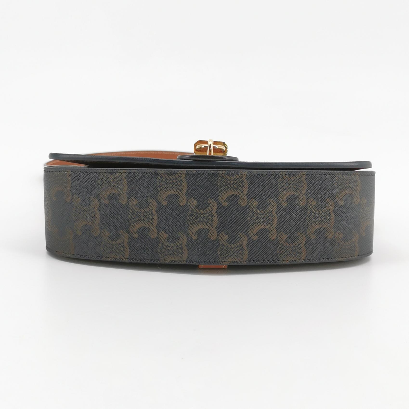 Celine Tabou Clutch with Strap Triomphe Coated Canvas — photo 6 of 13