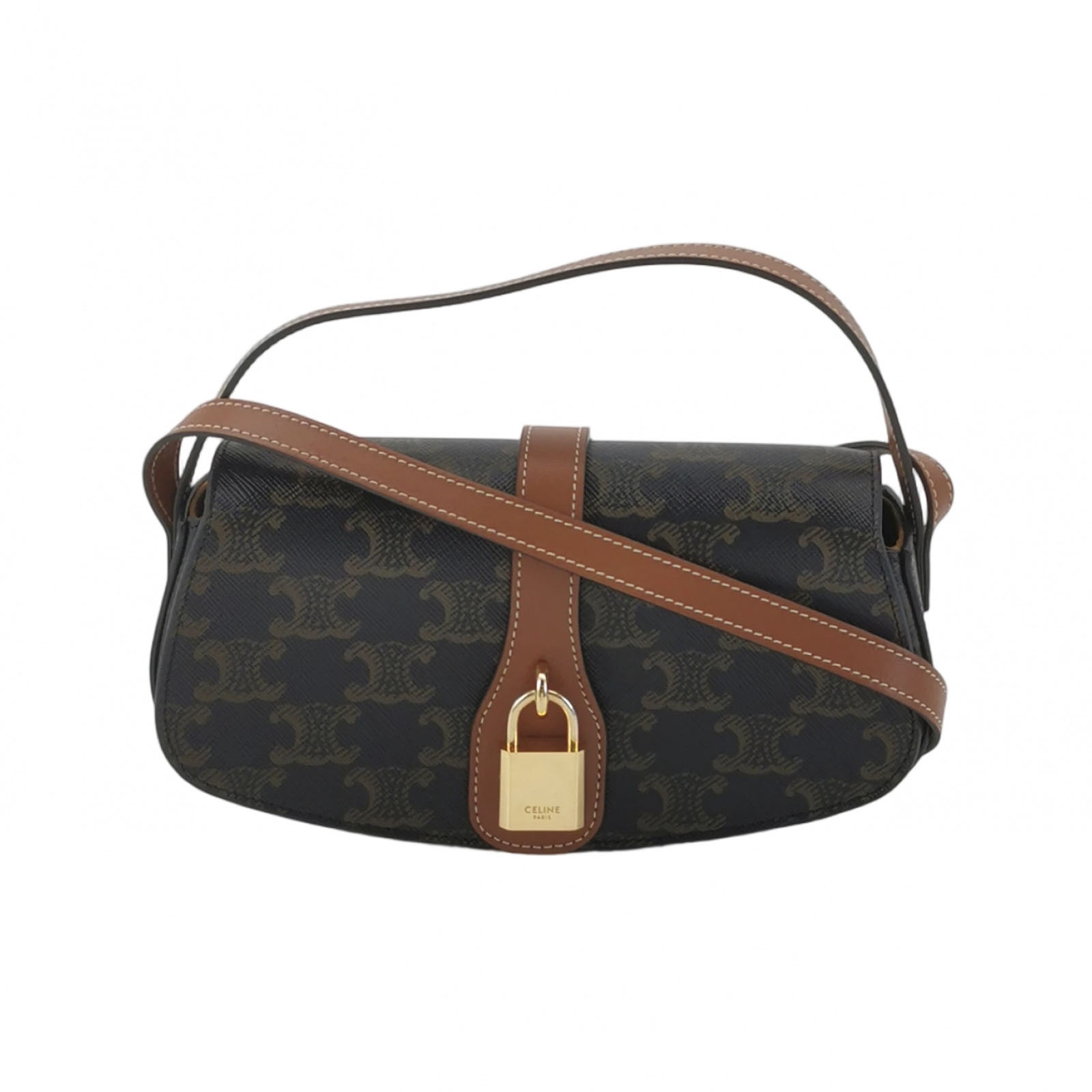 Celine Tabou Clutch with Strap Triomphe Coated Canvas — photo 1 of 13