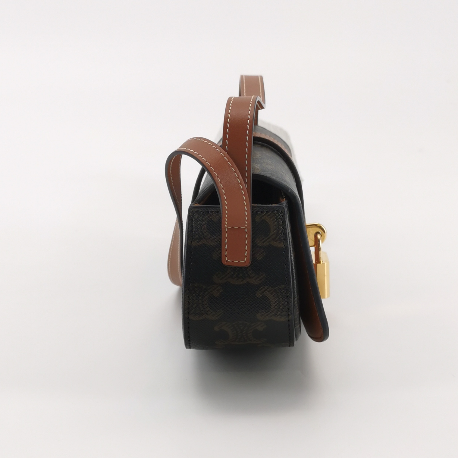 Celine Tabou Clutch with Strap Triomphe Coated Canvas — photo 4 of 13
