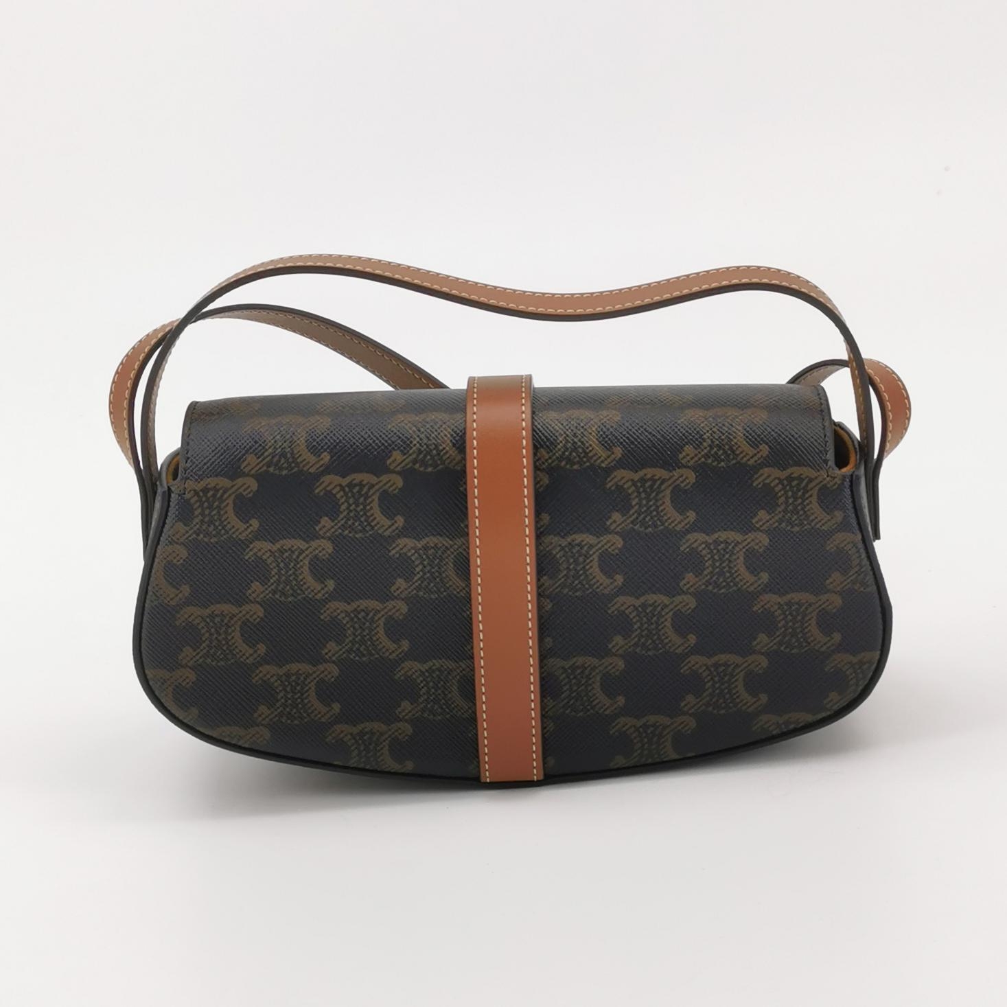 Celine Tabou Clutch with Strap Triomphe Coated Canvas — photo 5 of 13