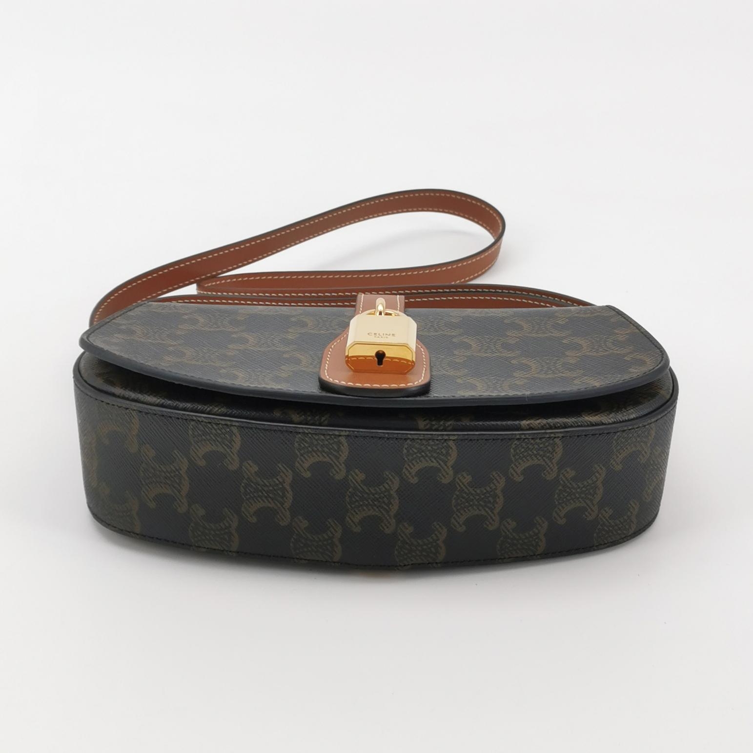 Celine Tabou Clutch with Strap Triomphe Coated Canvas — photo 6 of 13