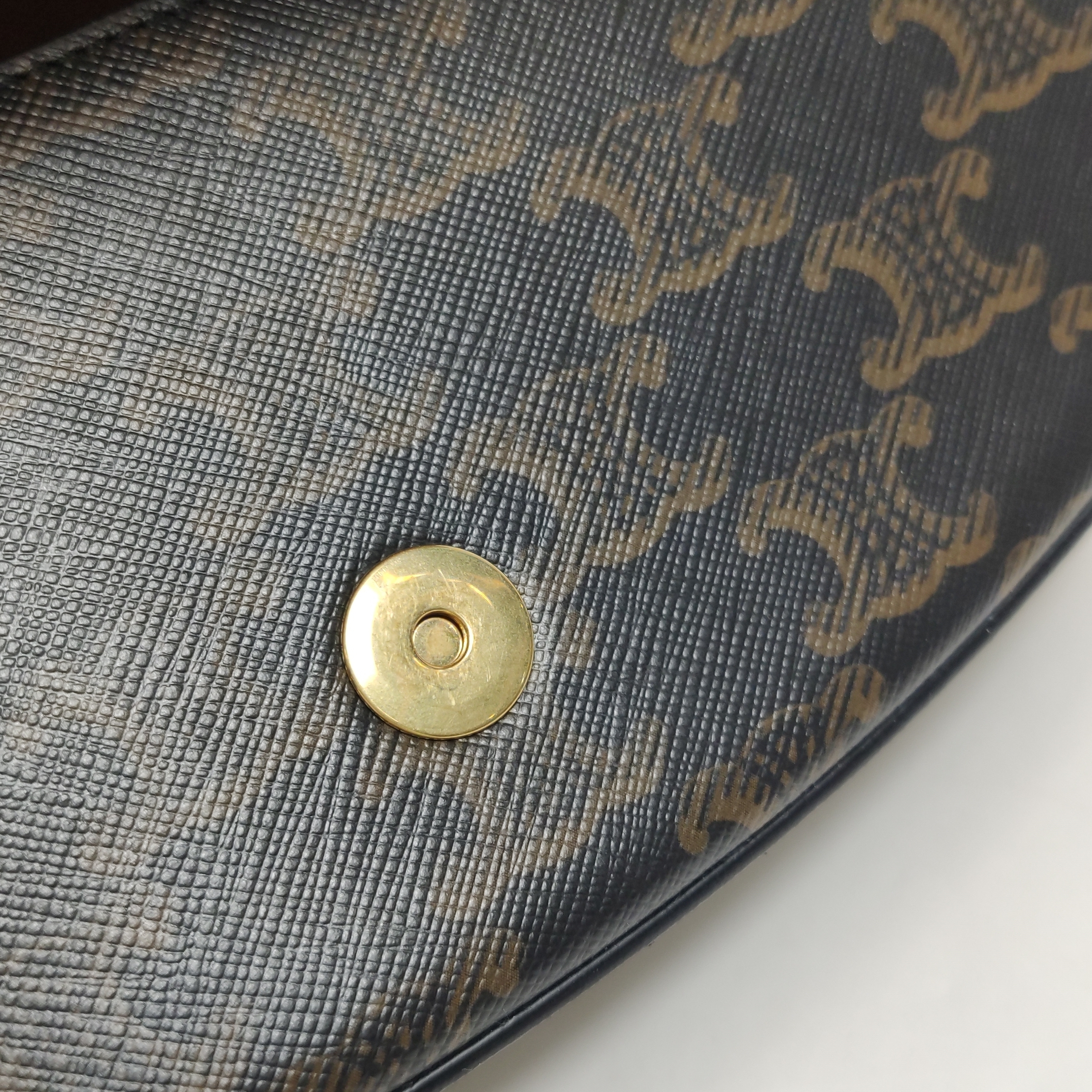 Celine Tabou Clutch with Strap Triomphe Coated Canvas — photo 9 of 13