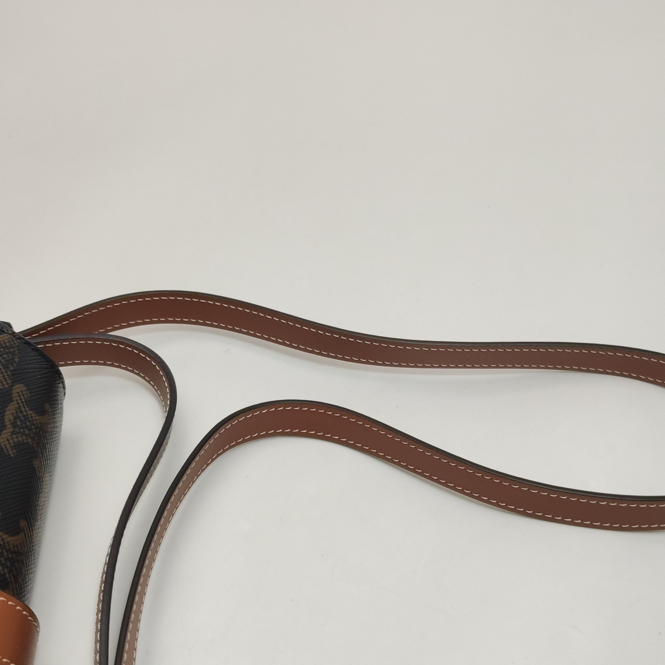 Celine Tabou Clutch with Strap Triomphe Coated Canvas — photo 12 of 13