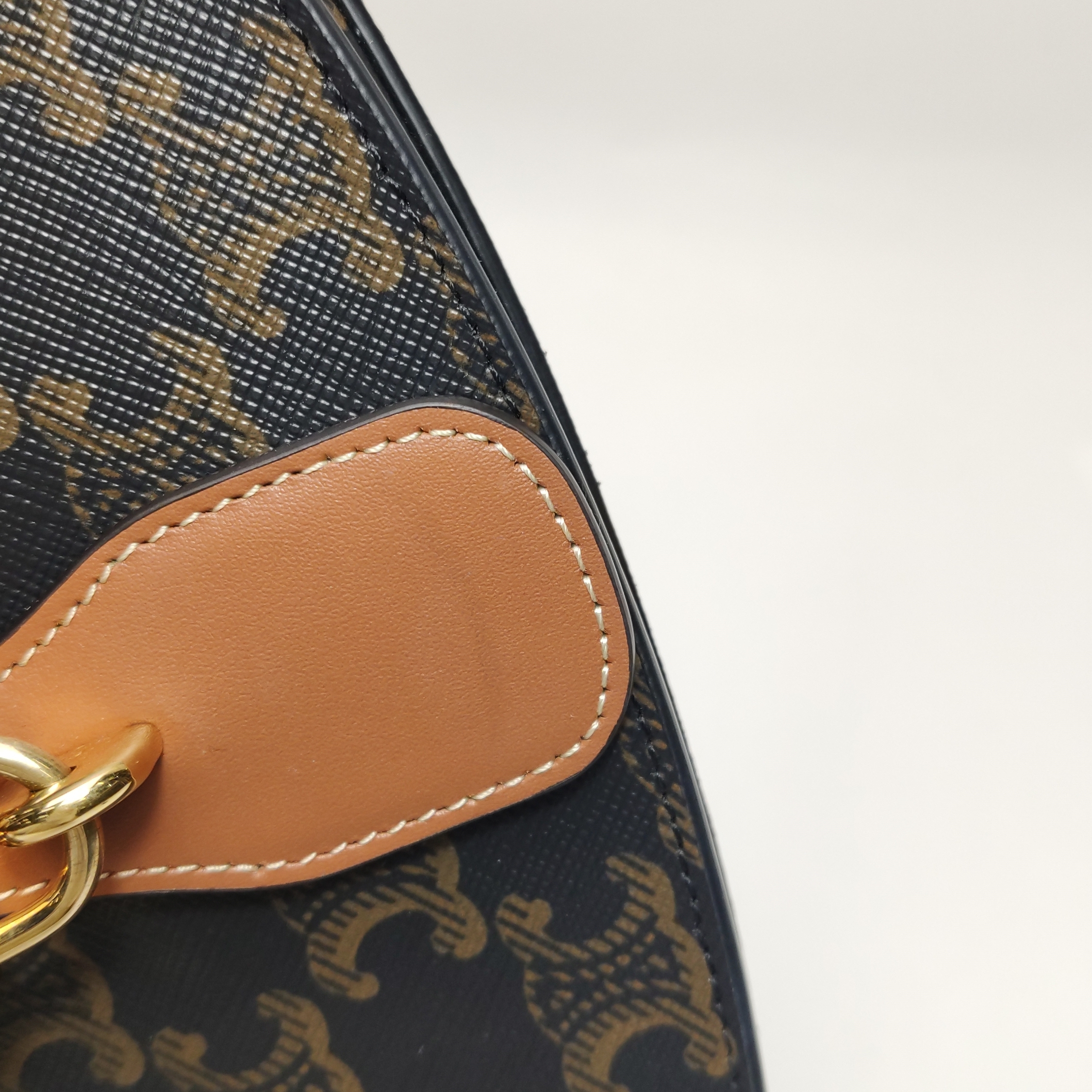Celine Tabou Clutch with Strap Triomphe Coated Canvas — photo 10 of 13