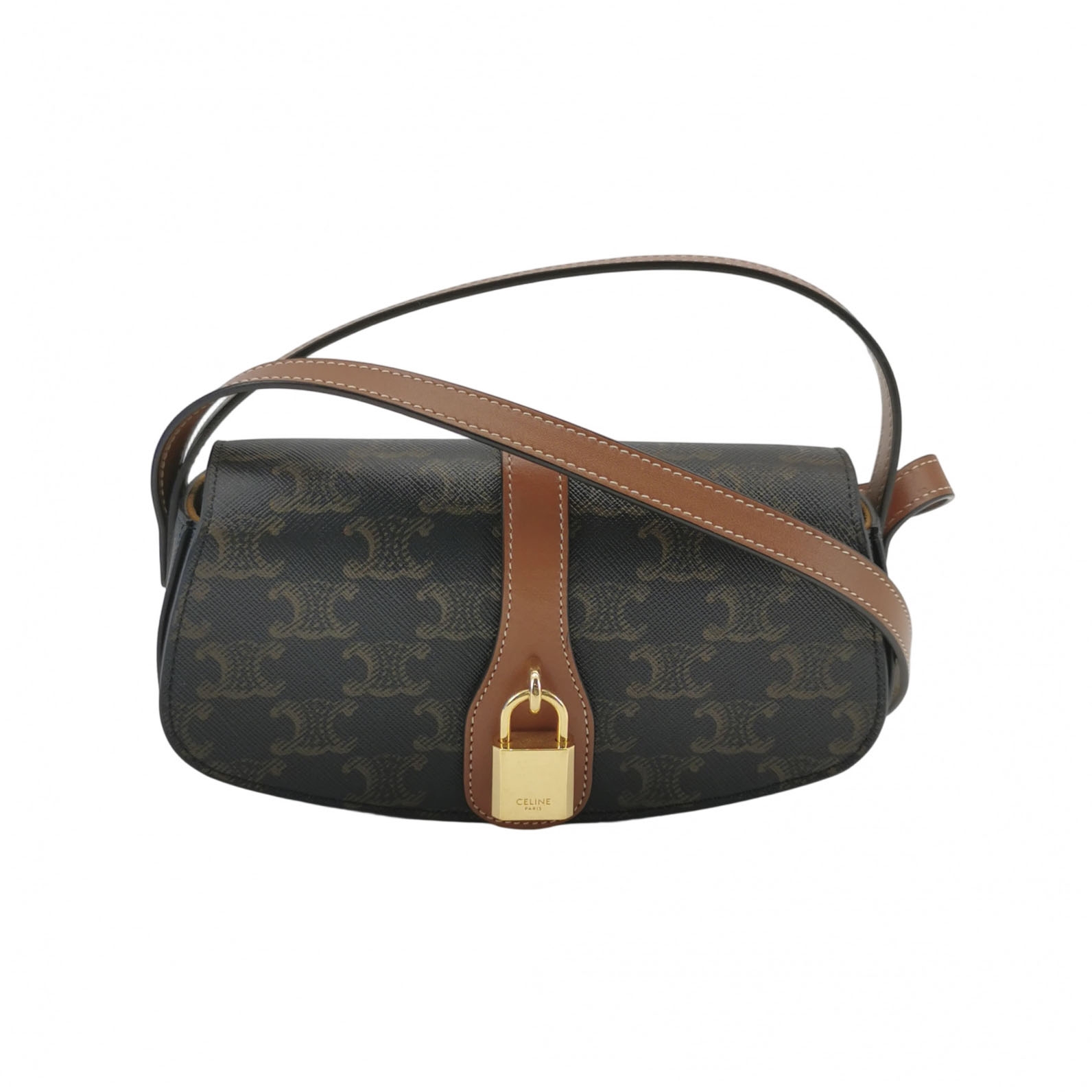 Celine Tabou Clutch with Strap Triomphe Coated Canvas — photo 1 of 13