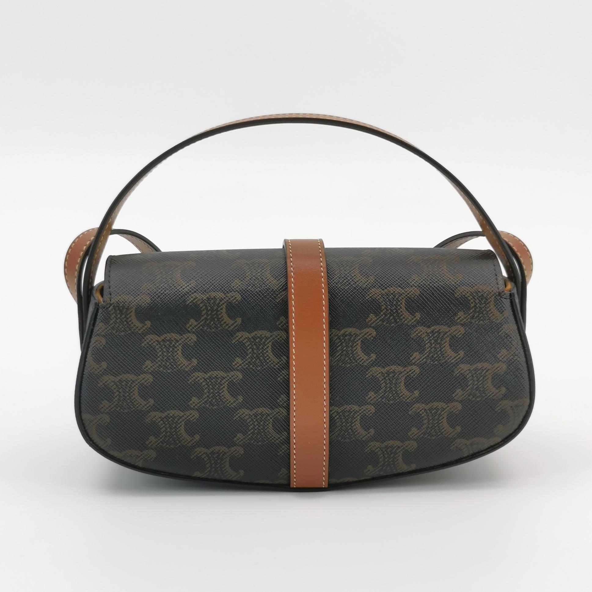 Celine Tabou Clutch with Strap Triomphe Coated Canvas — photo 5 of 13