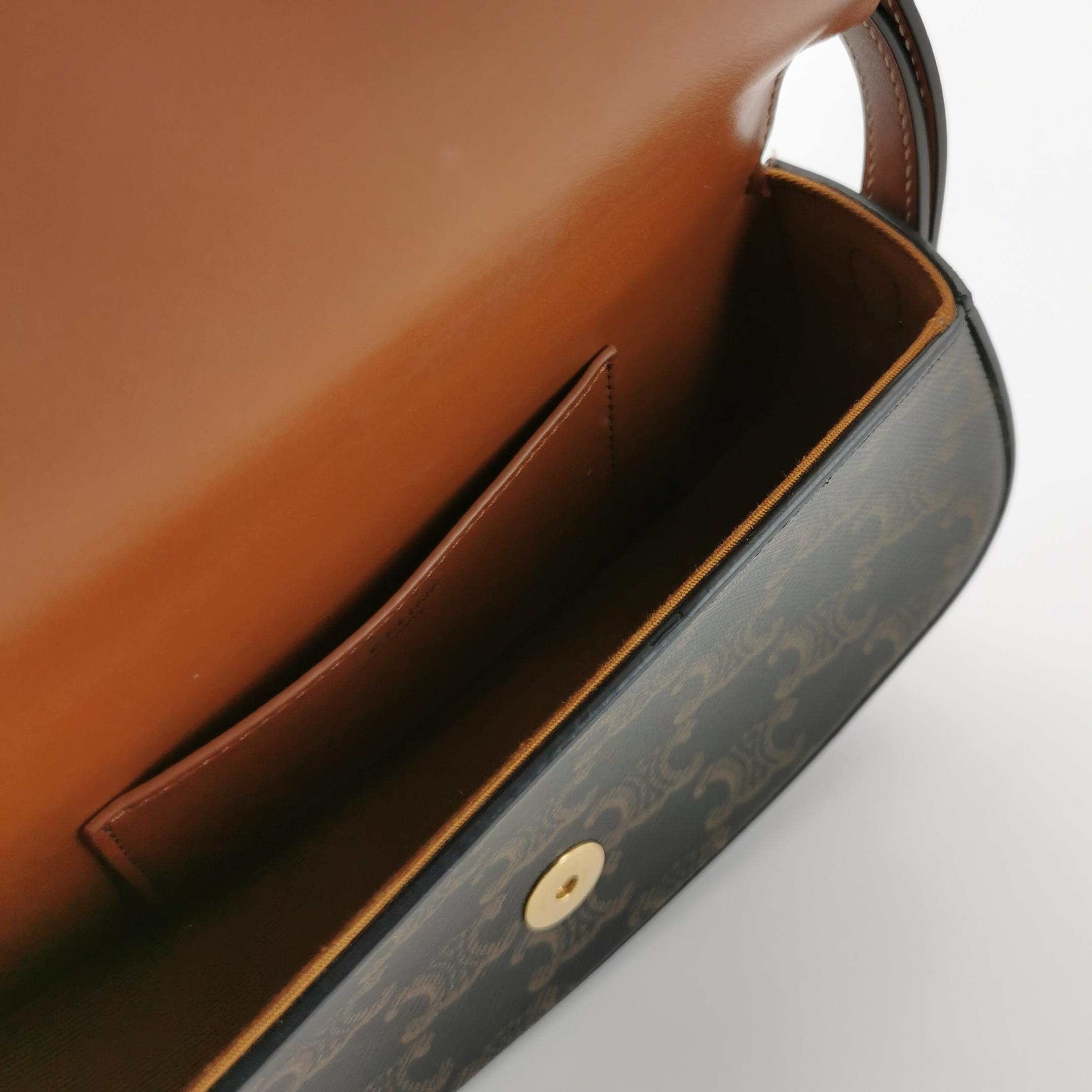 Celine Tabou Clutch with Strap Triomphe Coated Canvas — photo 7 of 13