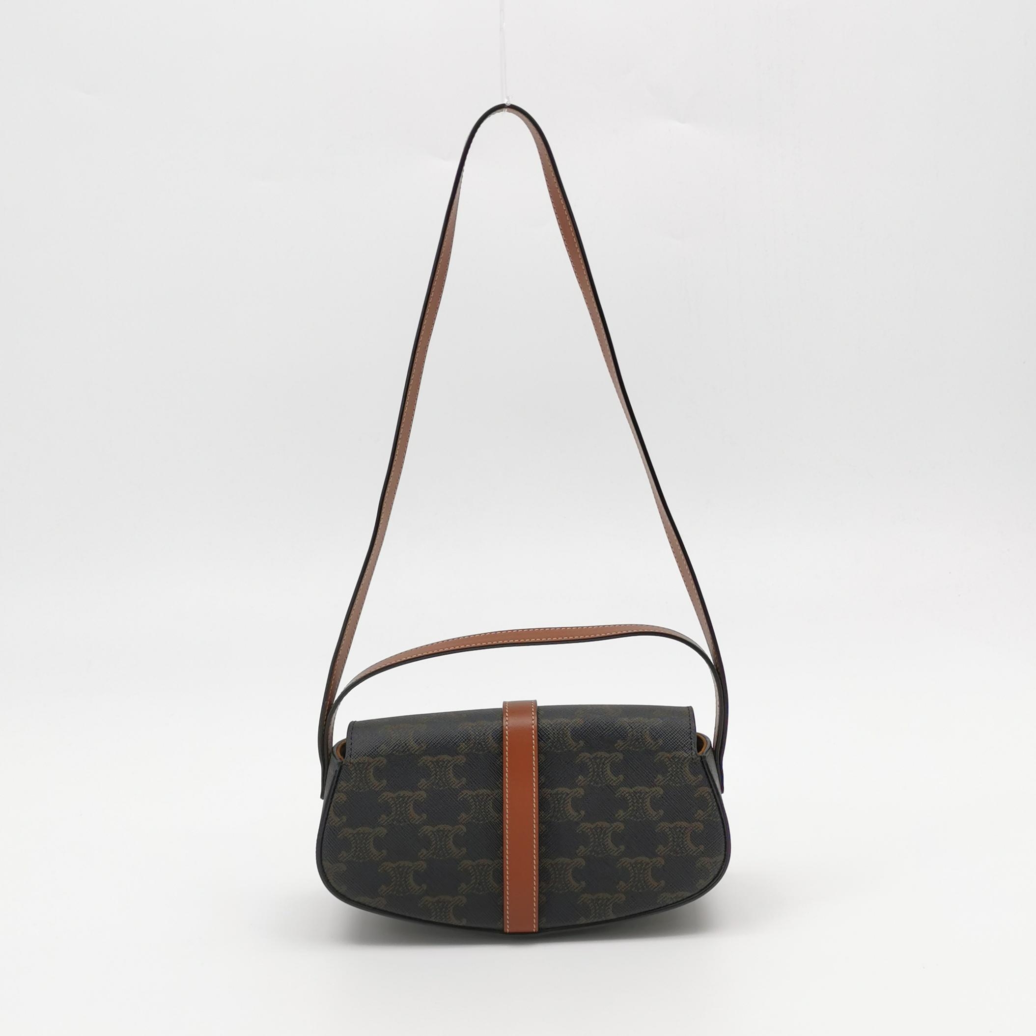 Celine Tabou Clutch with Strap Triomphe Coated Canvas — photo 5 of 16