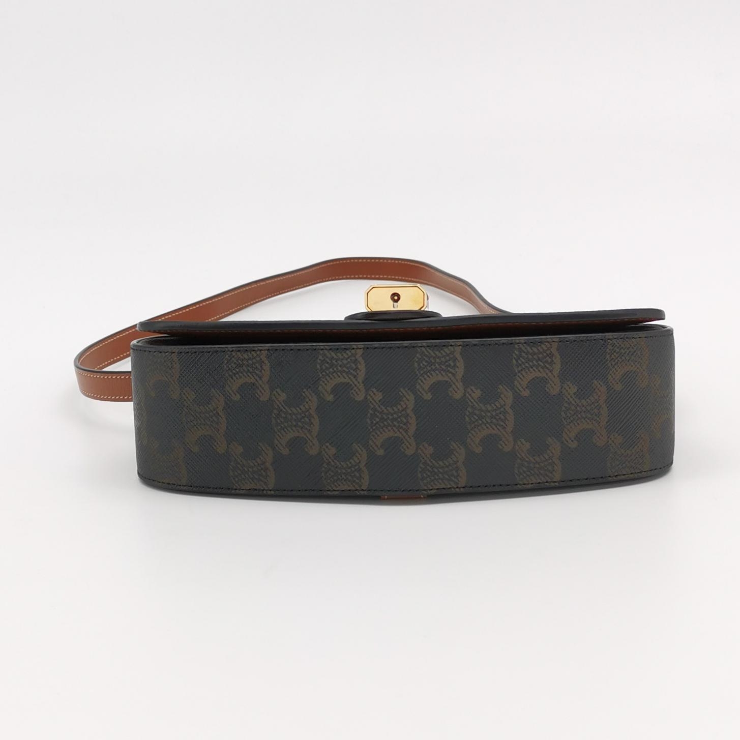 Celine Tabou Clutch with Strap Triomphe Coated Canvas — photo 6 of 16