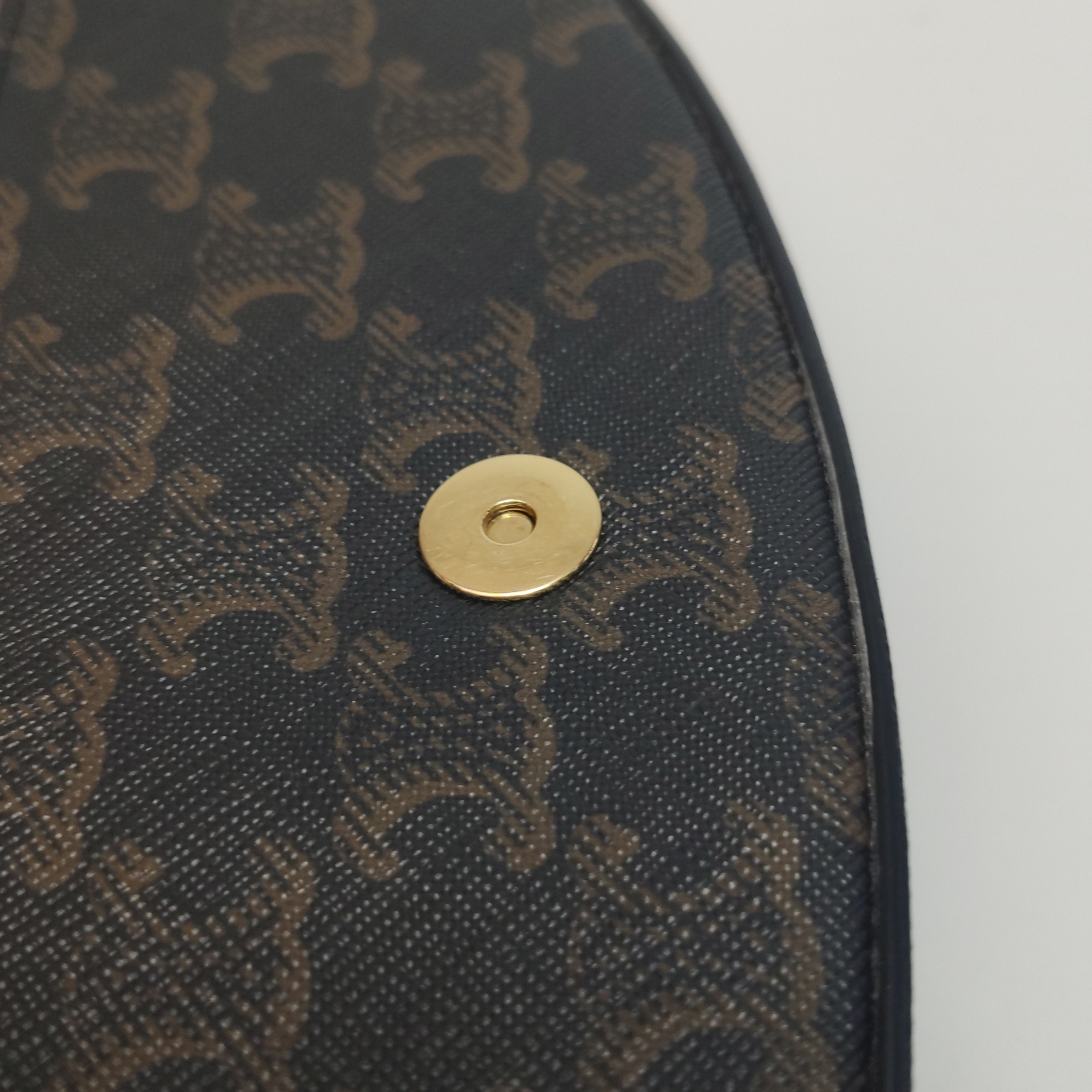 Celine Tabou Clutch with Strap Triomphe Coated Canvas — photo 16 of 16