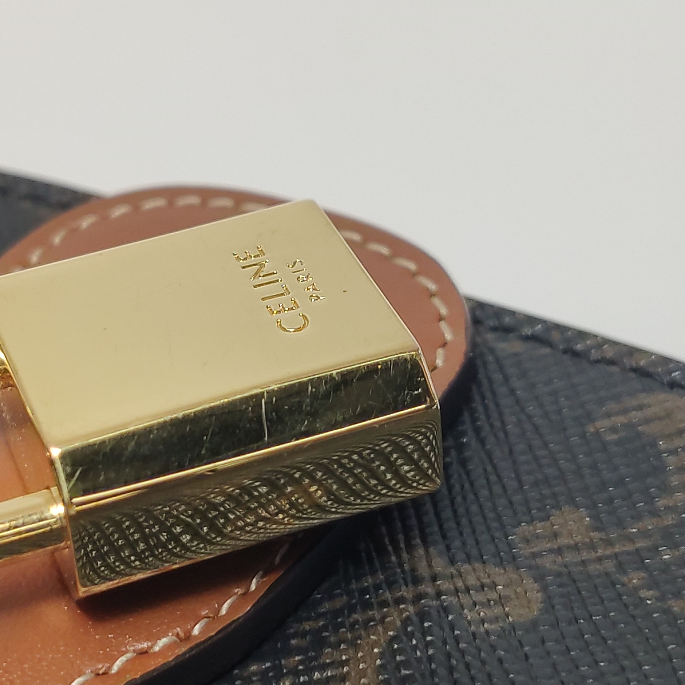 Celine Tabou Clutch with Strap Triomphe Coated Canvas — photo 9 of 16