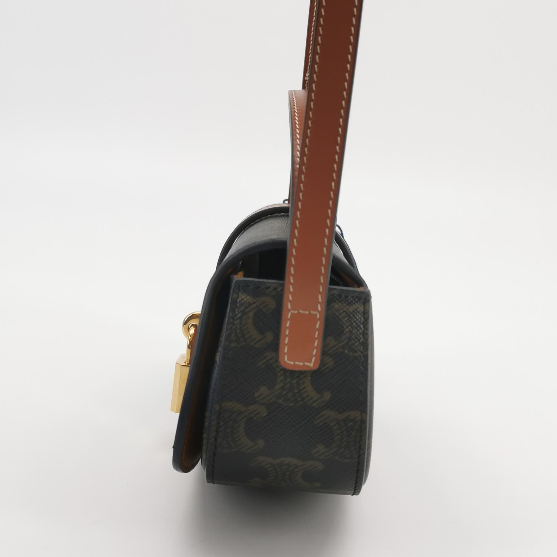 Celine Tabou Clutch with Strap Triomphe Coated Canvas — photo 3 of 13