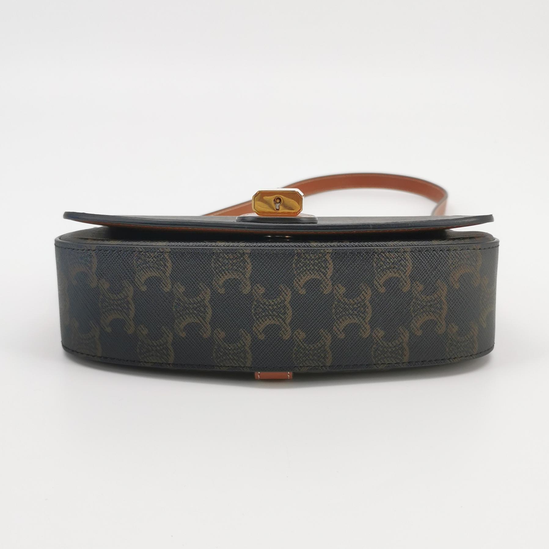 Celine Tabou Clutch with Strap Triomphe Coated Canvas — photo 5 of 13