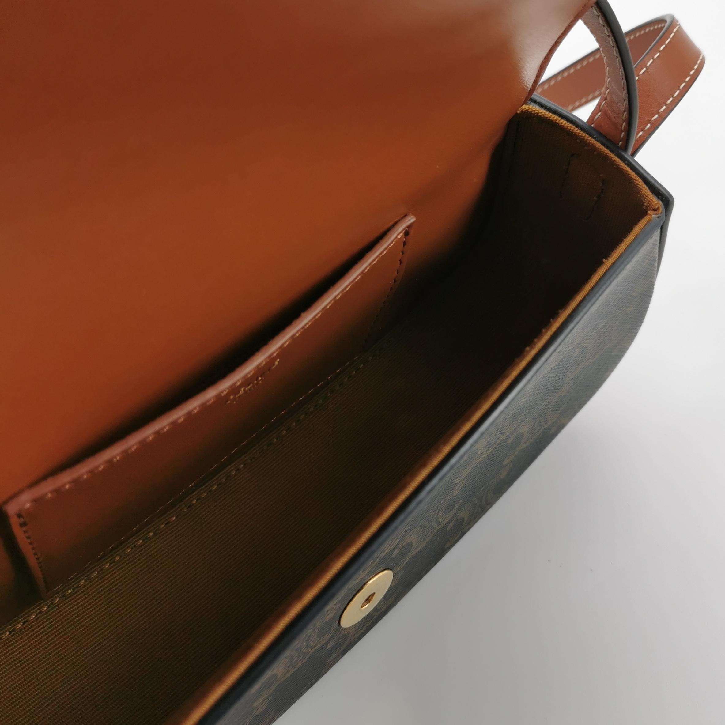 Celine Tabou Clutch with Strap Triomphe Coated Canvas — photo 6 of 13