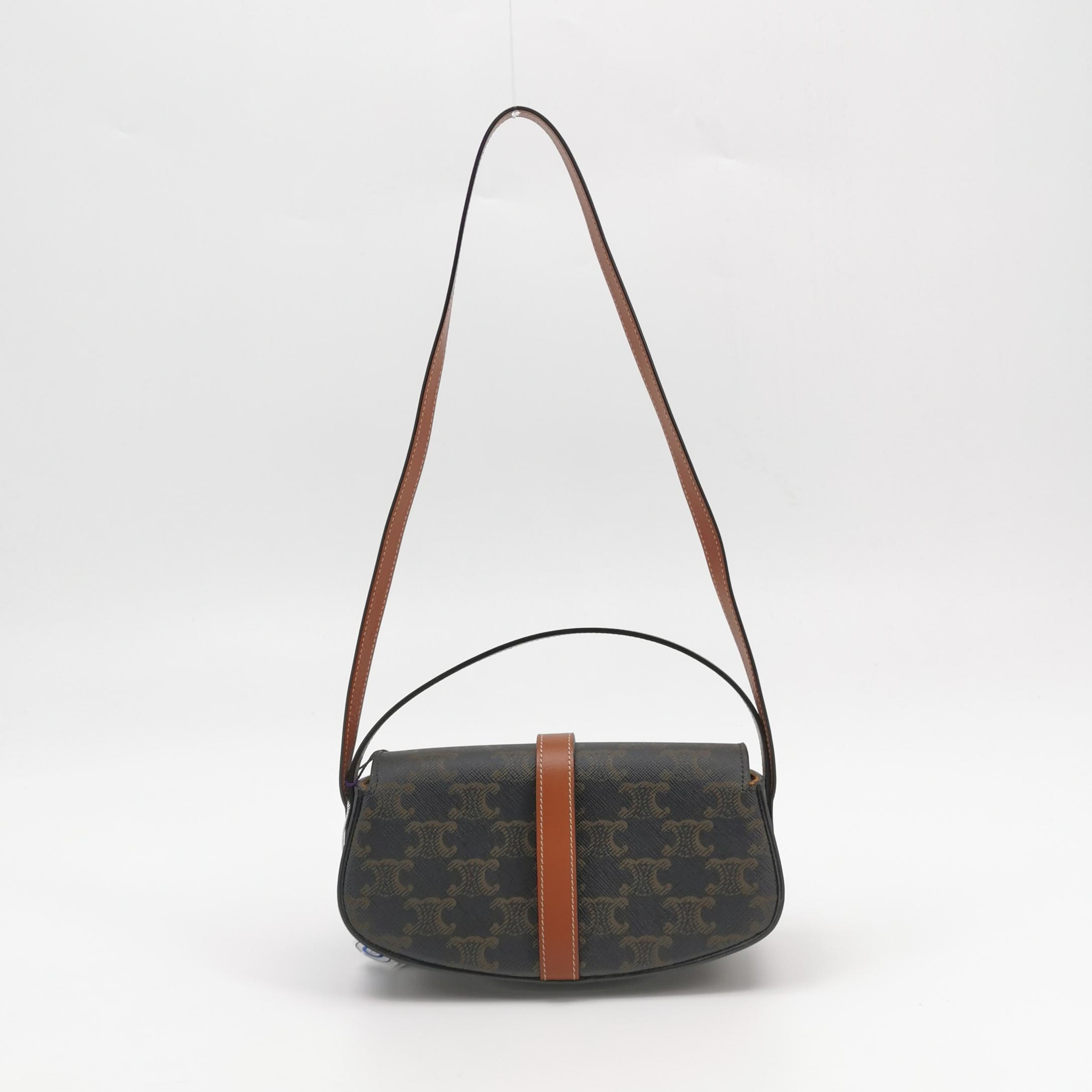Celine Tabou Clutch with Strap Triomphe Coated Canvas — photo 4 of 15