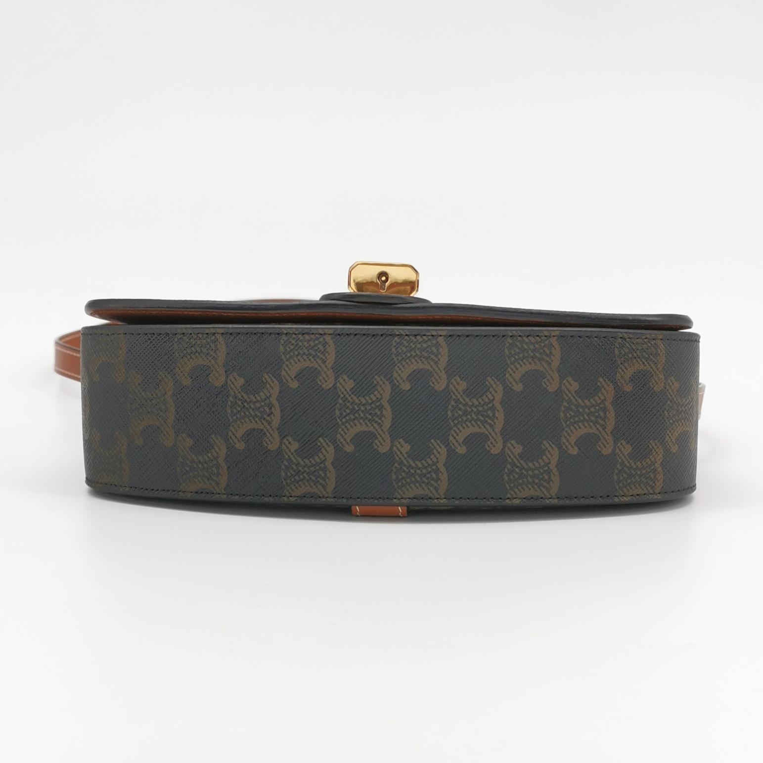 Celine Tabou Clutch with Strap Triomphe Coated Canvas — photo 5 of 15