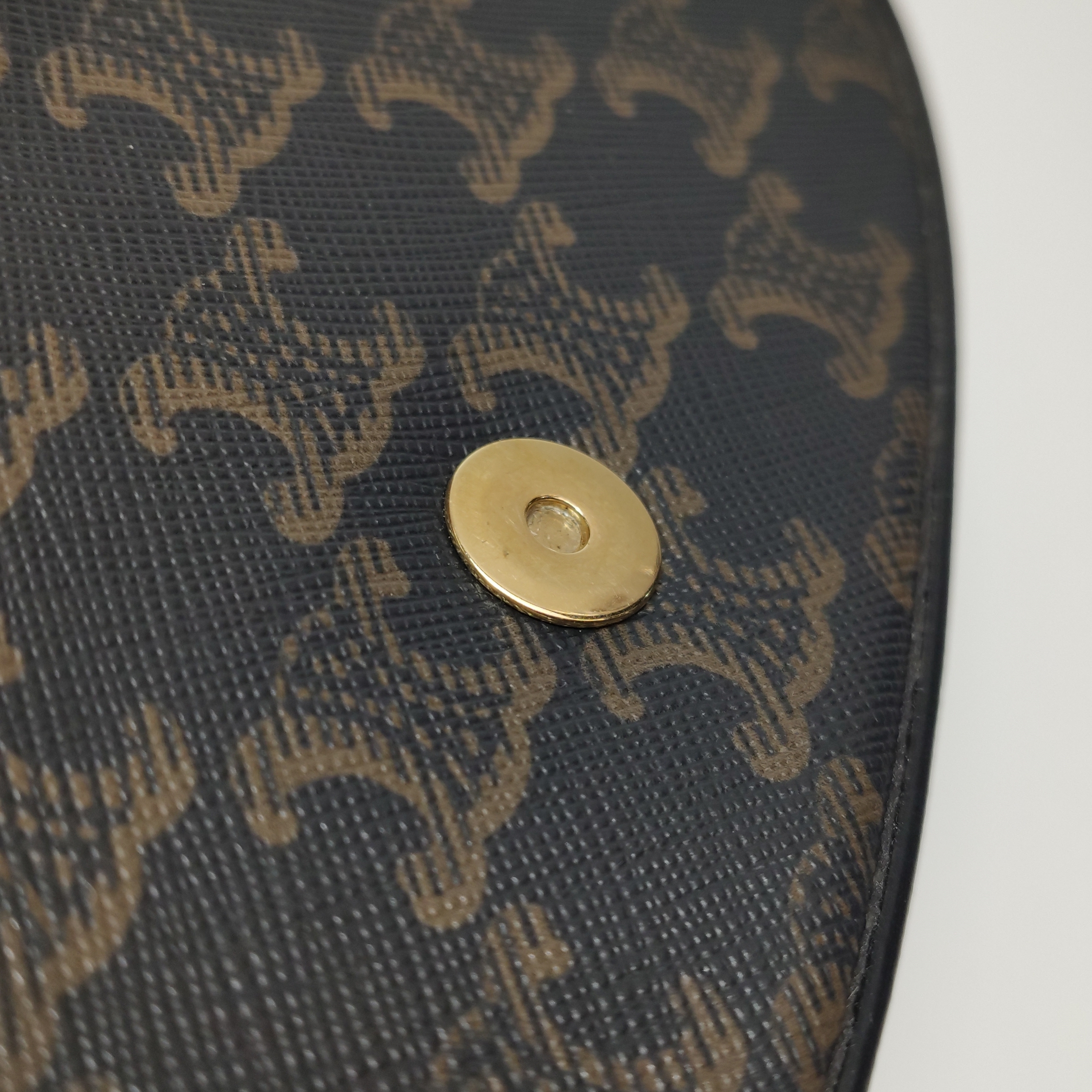 Celine Tabou Clutch with Strap Triomphe Coated Canvas — photo 10 of 15