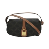 Celine Tabou Clutch with Strap Triomphe Coated Canvas — thumbnail 1