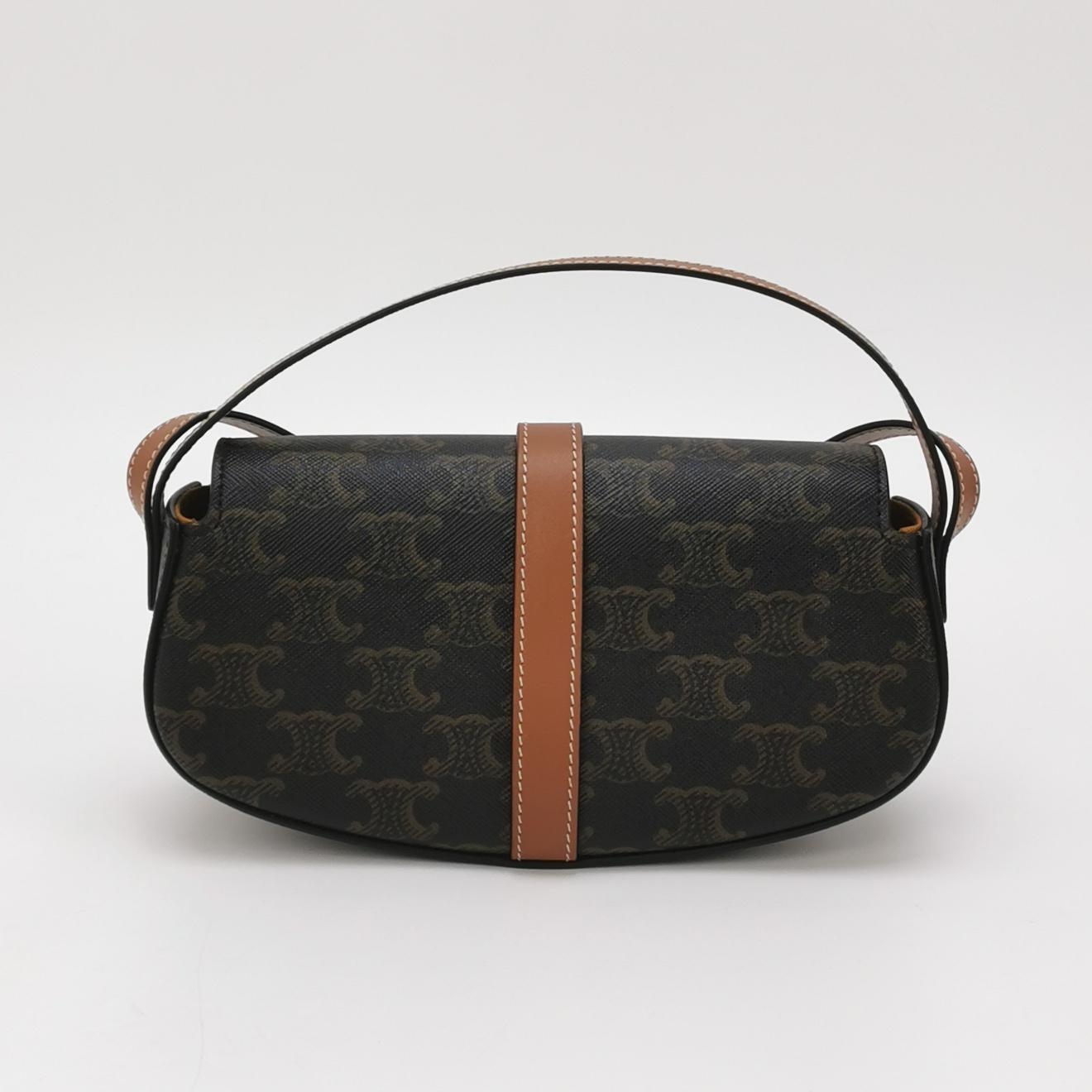 Celine Tabou Clutch with Strap Triomphe Coated Canvas — photo 4 of 14