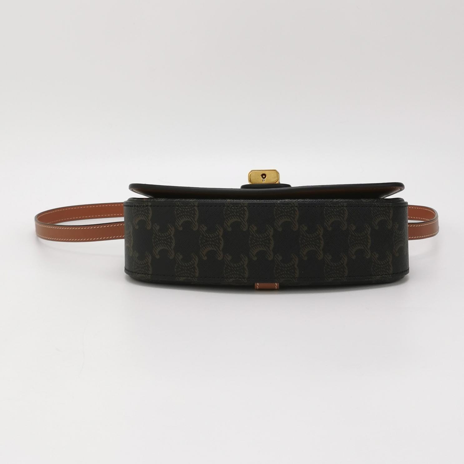 Celine Tabou Clutch with Strap Triomphe Coated Canvas — alternate view