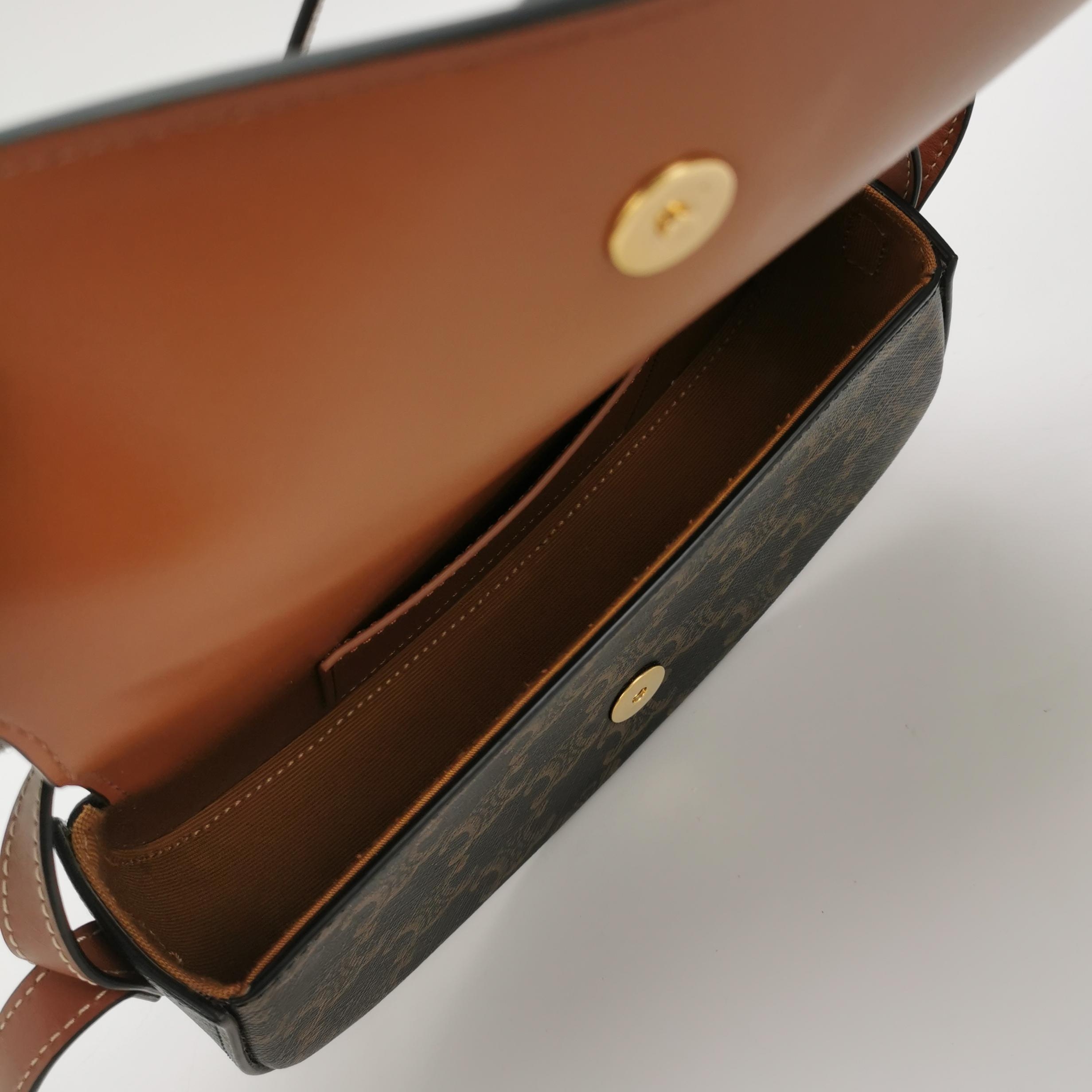 Celine Tabou Clutch with Strap Triomphe Coated Canvas — photo 5 of 14