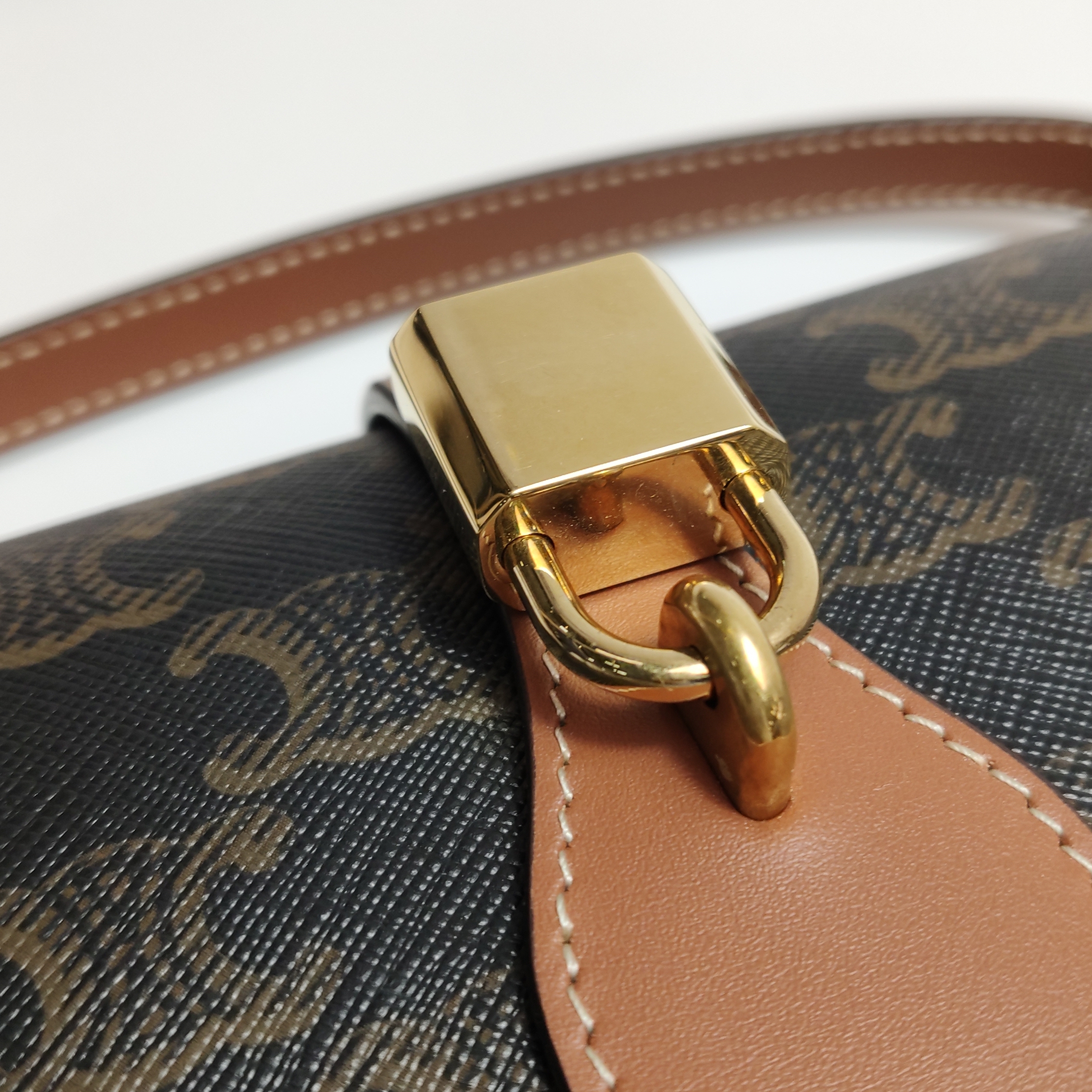 Celine Tabou Clutch with Strap Triomphe Coated Canvas — photo 11 of 14